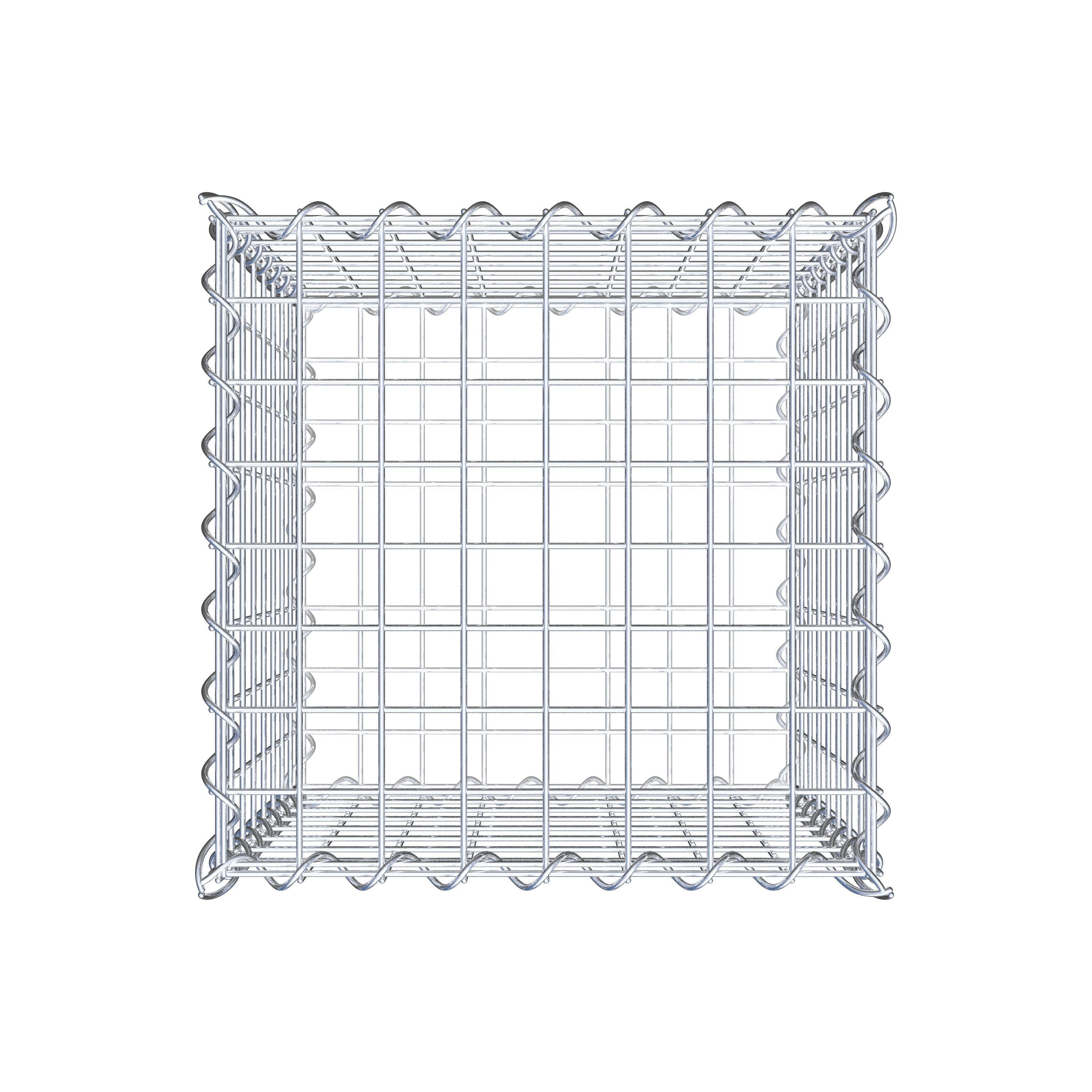 Gabion 40 cm x 40 cm x 40 cm (L x H x P), maille 5 cm x 5 cm, spirale