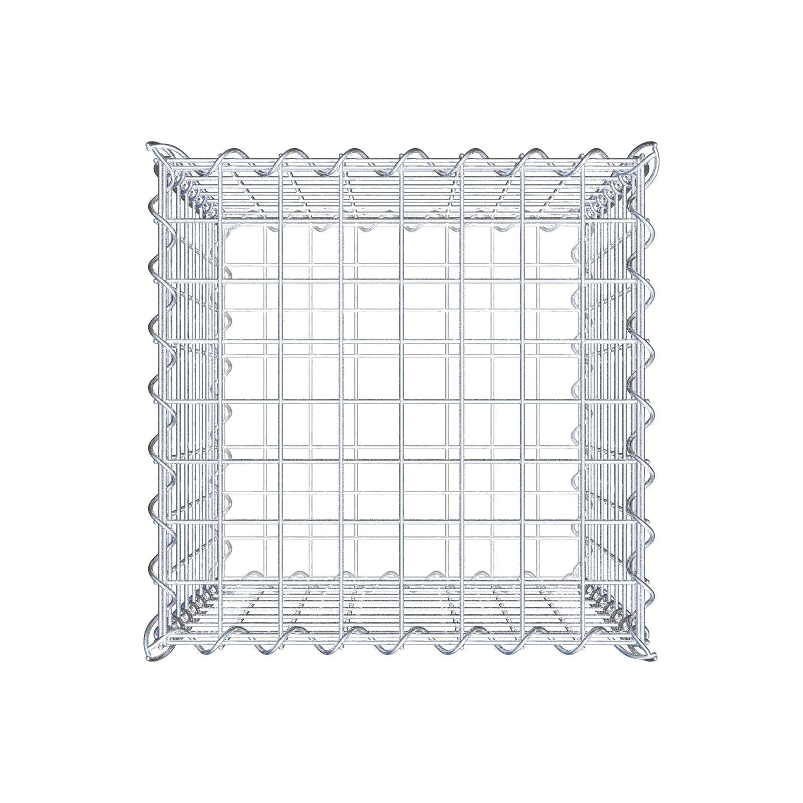 Gabione 40 cm x 40 cm x 40 cm (L x H x T), Maschenweite 5 cm x 5 cm, Spirale