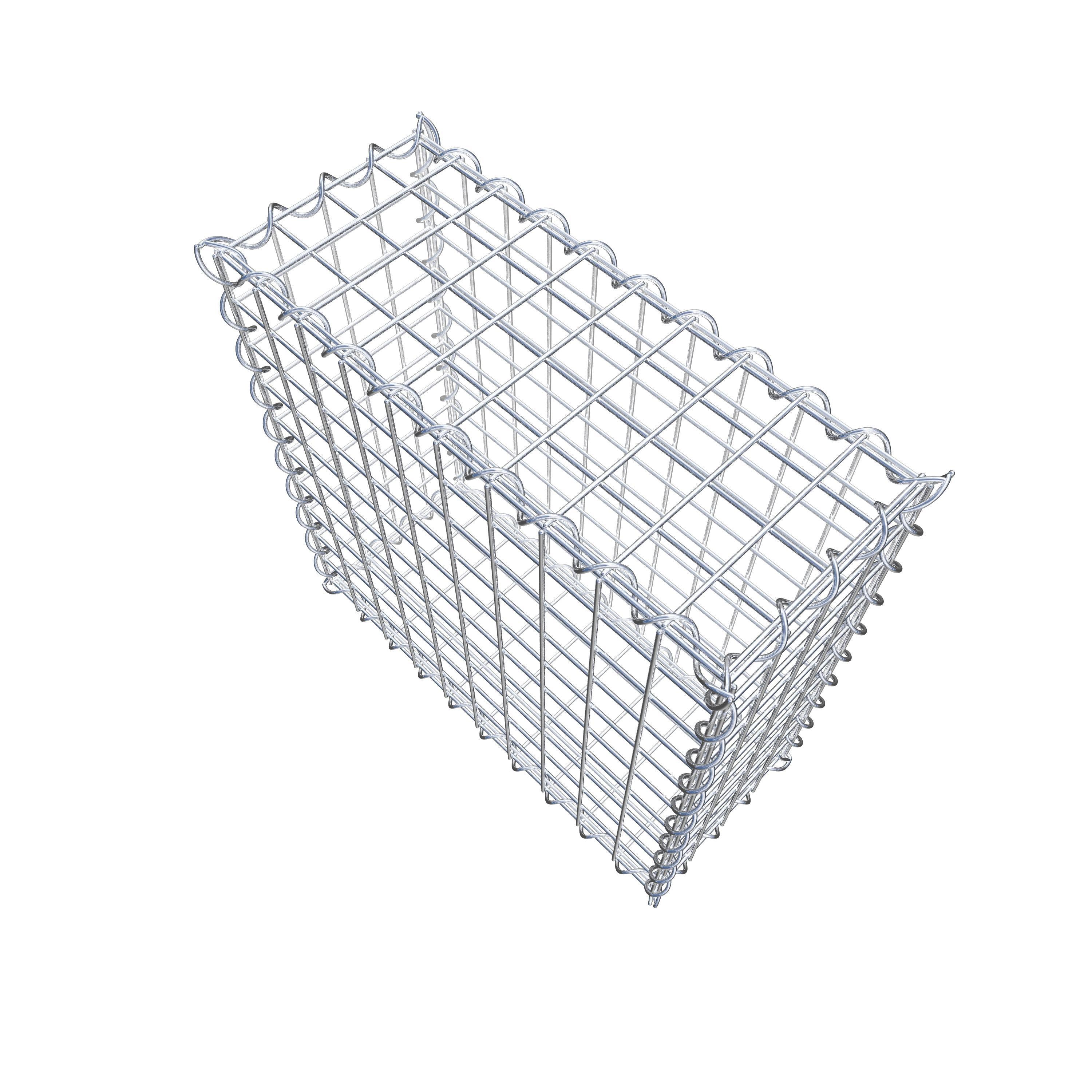 Gabion 50 cm x 50 cm x 20 cm (L x H x P), maille 5 cm x 5 cm, spirale