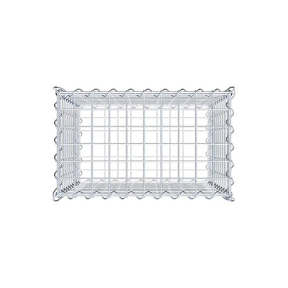 Gabion 50 cm x 50 cm x 30 cm (L x H x D), maskestørrelse 5 cm x 5 cm, spiral