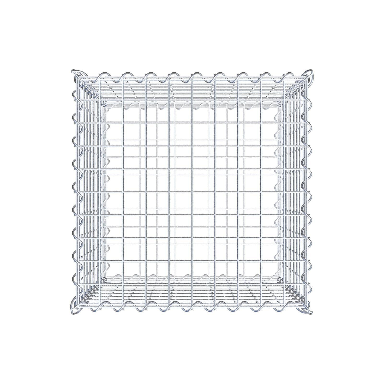 Gabione 50 cm x 50 cm x 50 cm (L x H x T), Maschenweite 5 cm x 5 cm, Spirale