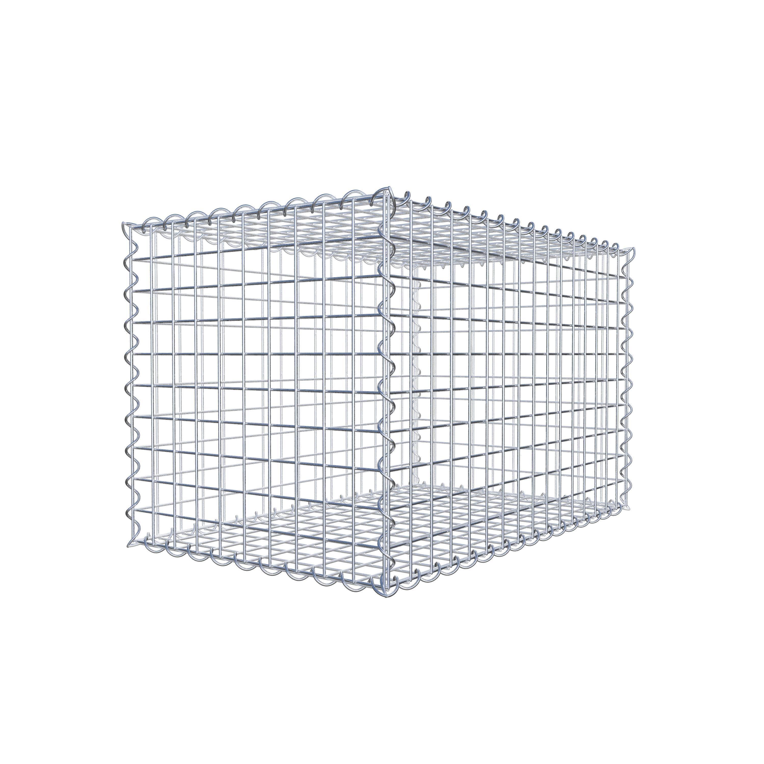 Gabion 80 cm x 50 cm x 50 cm (L x H x P), maille 5 cm x 5 cm, spirale