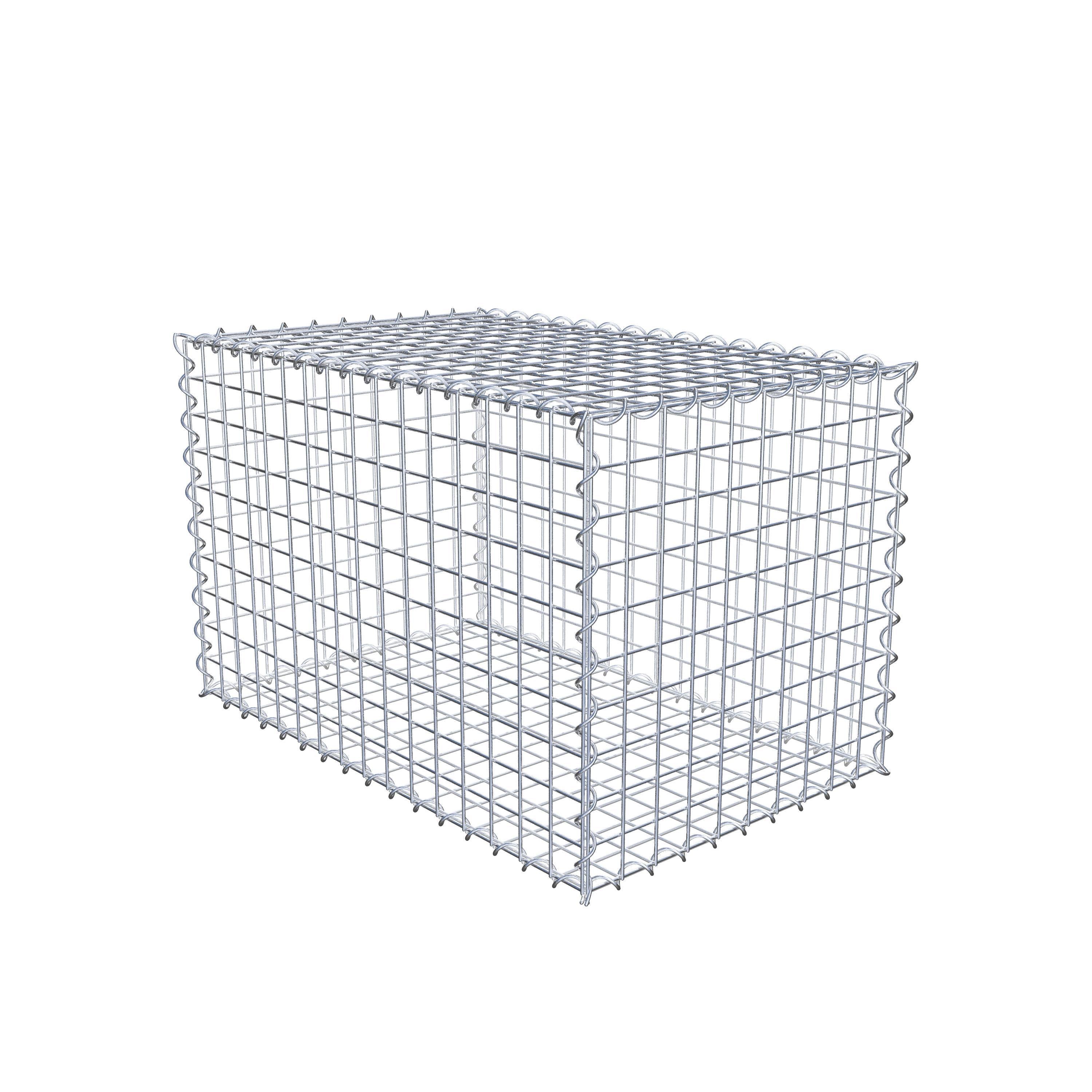 Gabion 80 cm x 50 cm x 50 cm (L x H x P), maille 5 cm x 5 cm, spirale