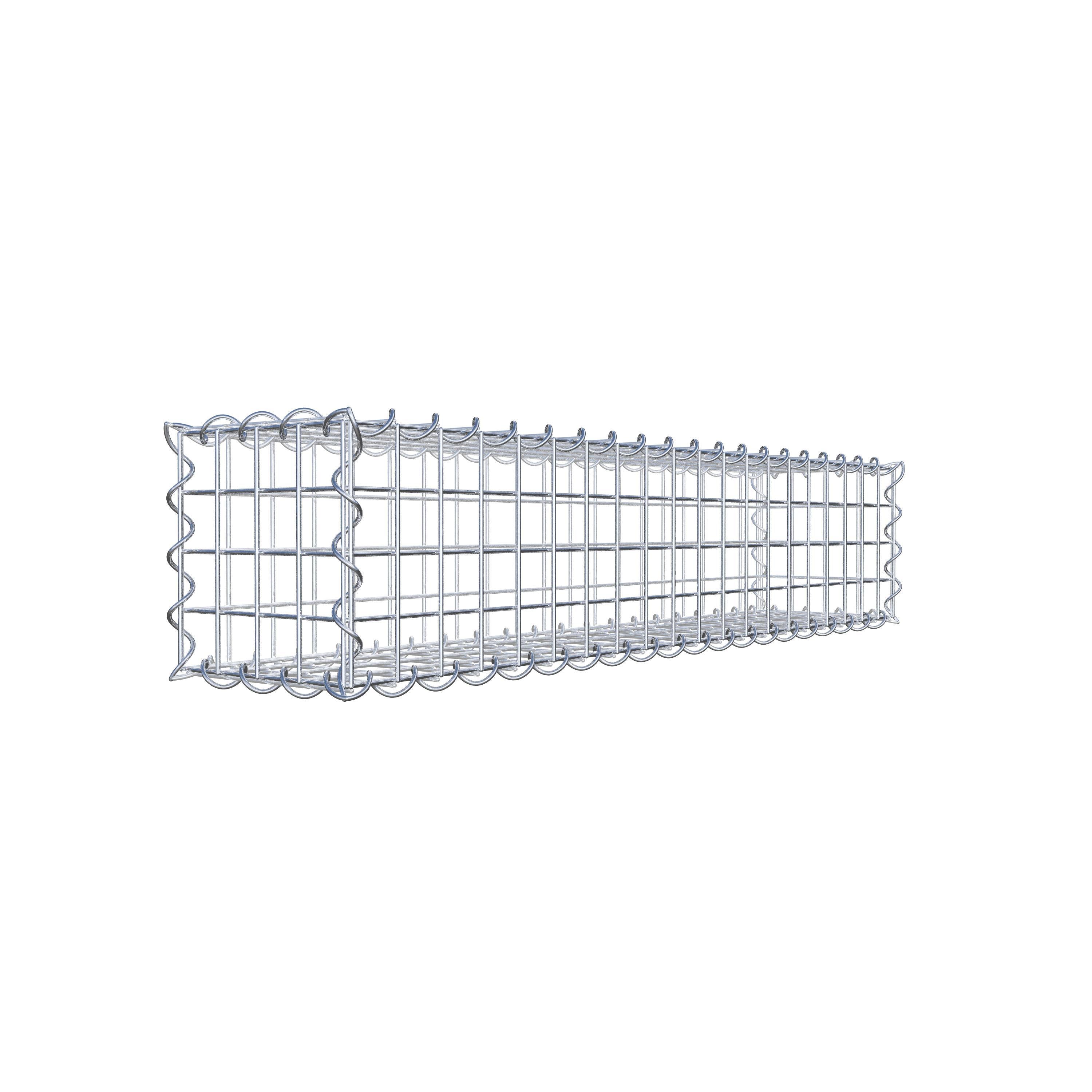 Gabion 100 cm x 20 cm x 20 cm (L x H x P), maille 5 cm x 5 cm, spirale