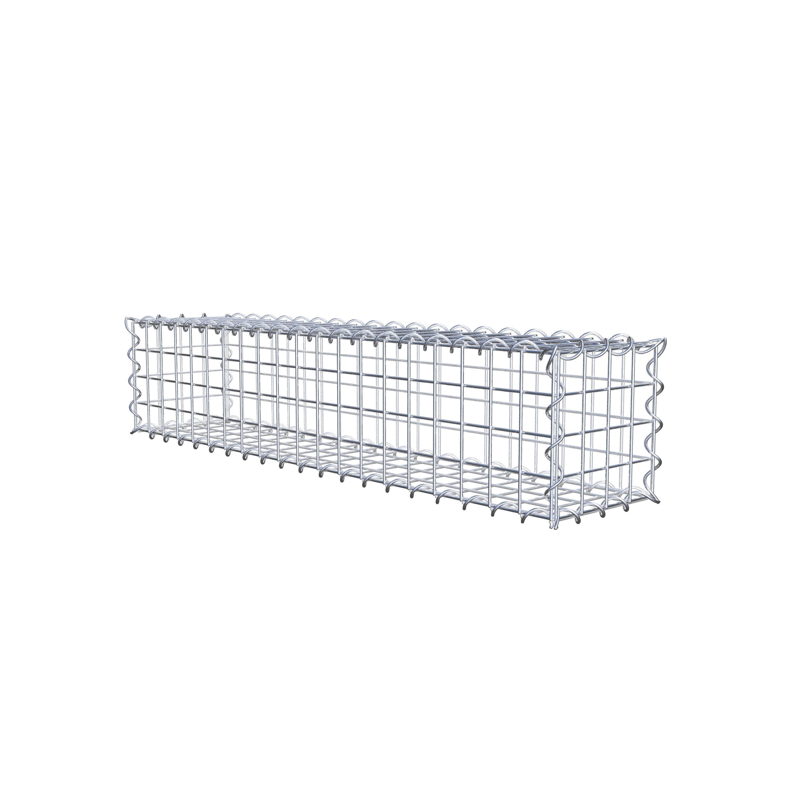 Gabion 100 cm x 20 cm x 20 cm (L x H x P), maille 5 cm x 5 cm, spirale