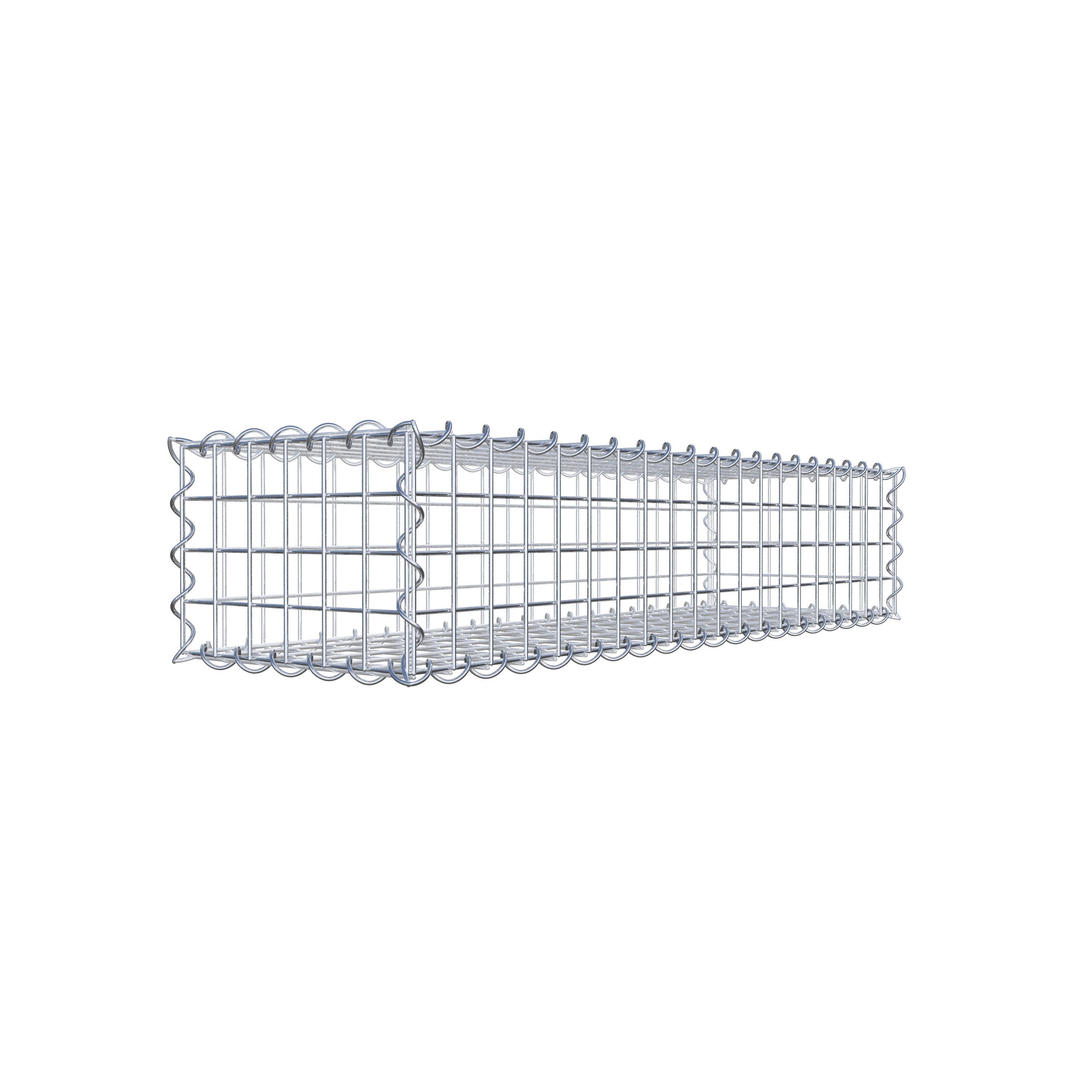 Gabion 100 cm x 20 cm x 30 cm (L x H x P), maille 5 cm x 5 cm, spirale