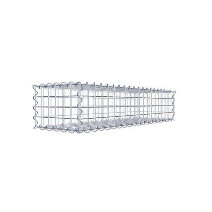 Schanskorf 100 cm x 20 cm x 30 cm (L x H x D), maaswijdte 5 cm x 5 cm, spiraalvormig