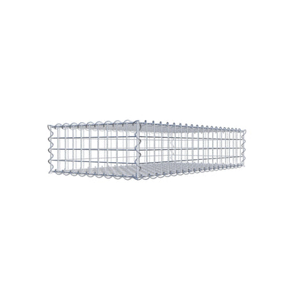 Gabion 100 cm x 20 cm x 50 cm (L x H x D), maskestørrelse 5 cm x 5 cm, spiral