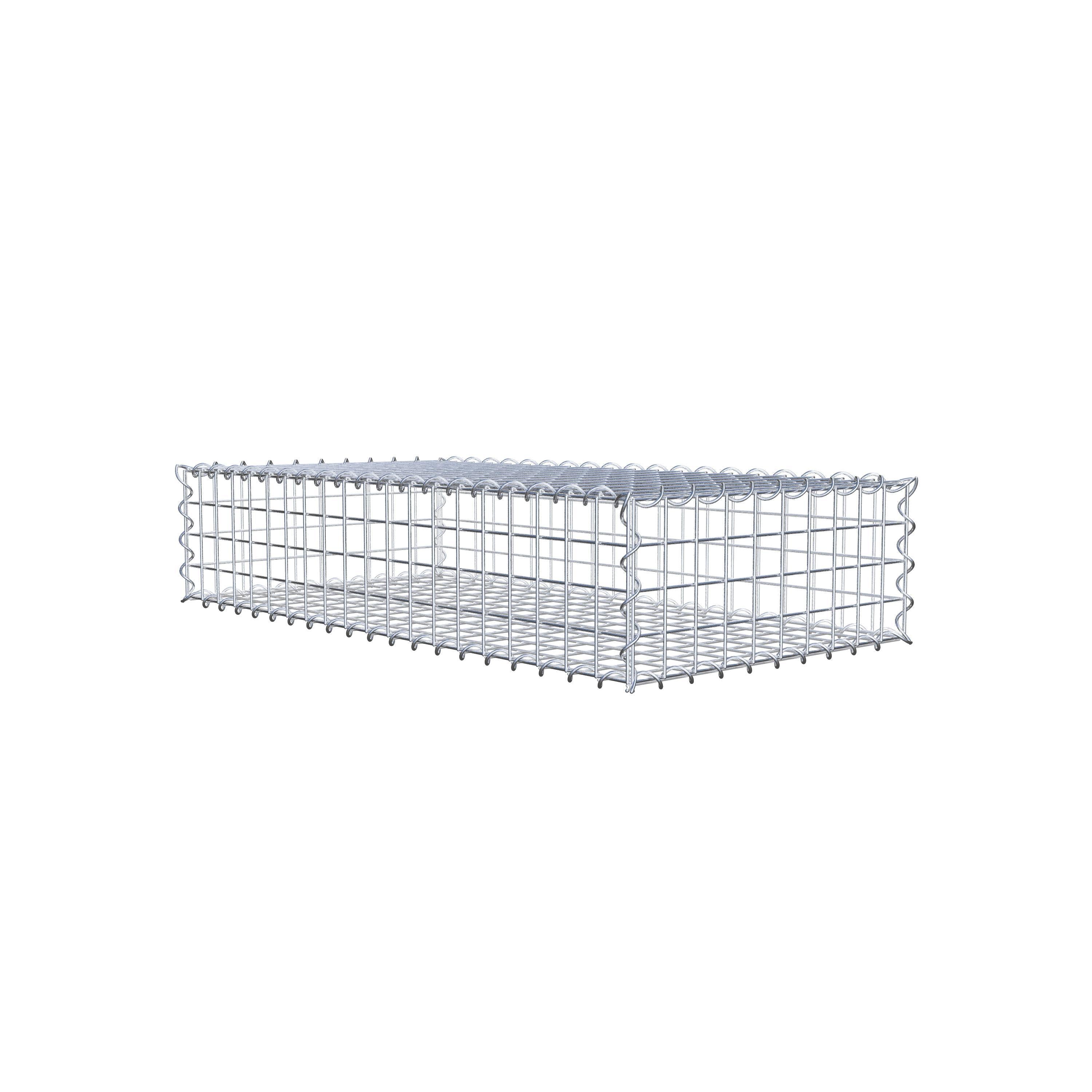 Gabion 100 cm x 20 cm x 50 cm (L x H x P), maille 5 cm x 5 cm, spirale