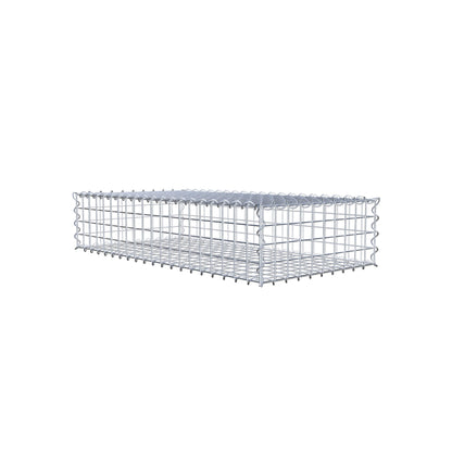 Gabion 100 cm x 20 cm x 50 cm (L x H x D), maskestørrelse 5 cm x 5 cm, spiral