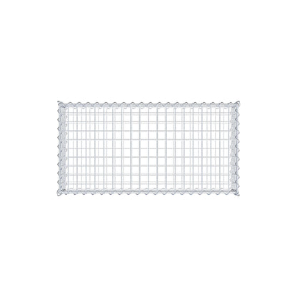 Gabion 100 cm x 20 cm x 50 cm (L x H x D), maskestørrelse 5 cm x 5 cm, spiral