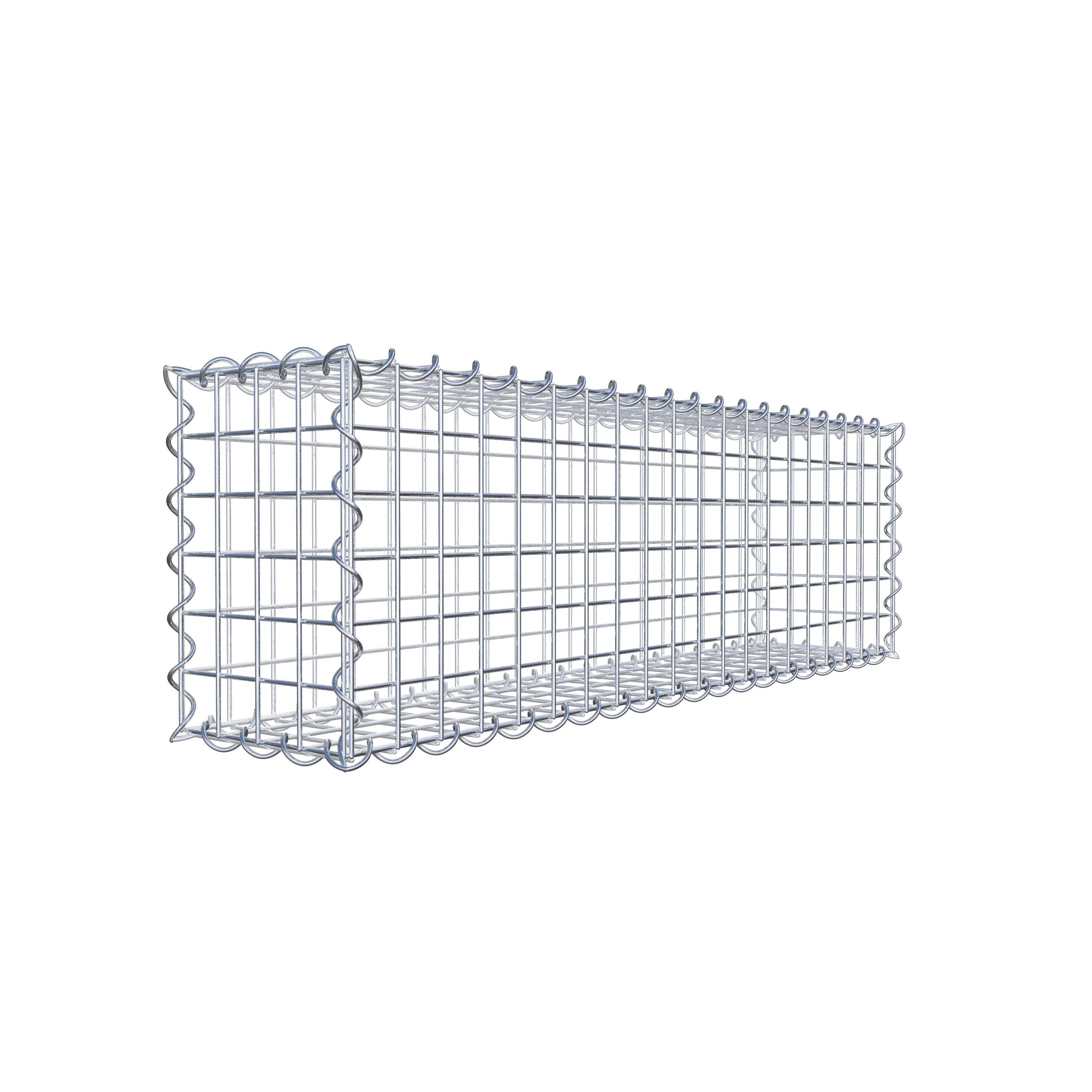 Gabion 100 cm x 30 cm x 20 cm (L x H x P), maille 5 cm x 5 cm, spirale