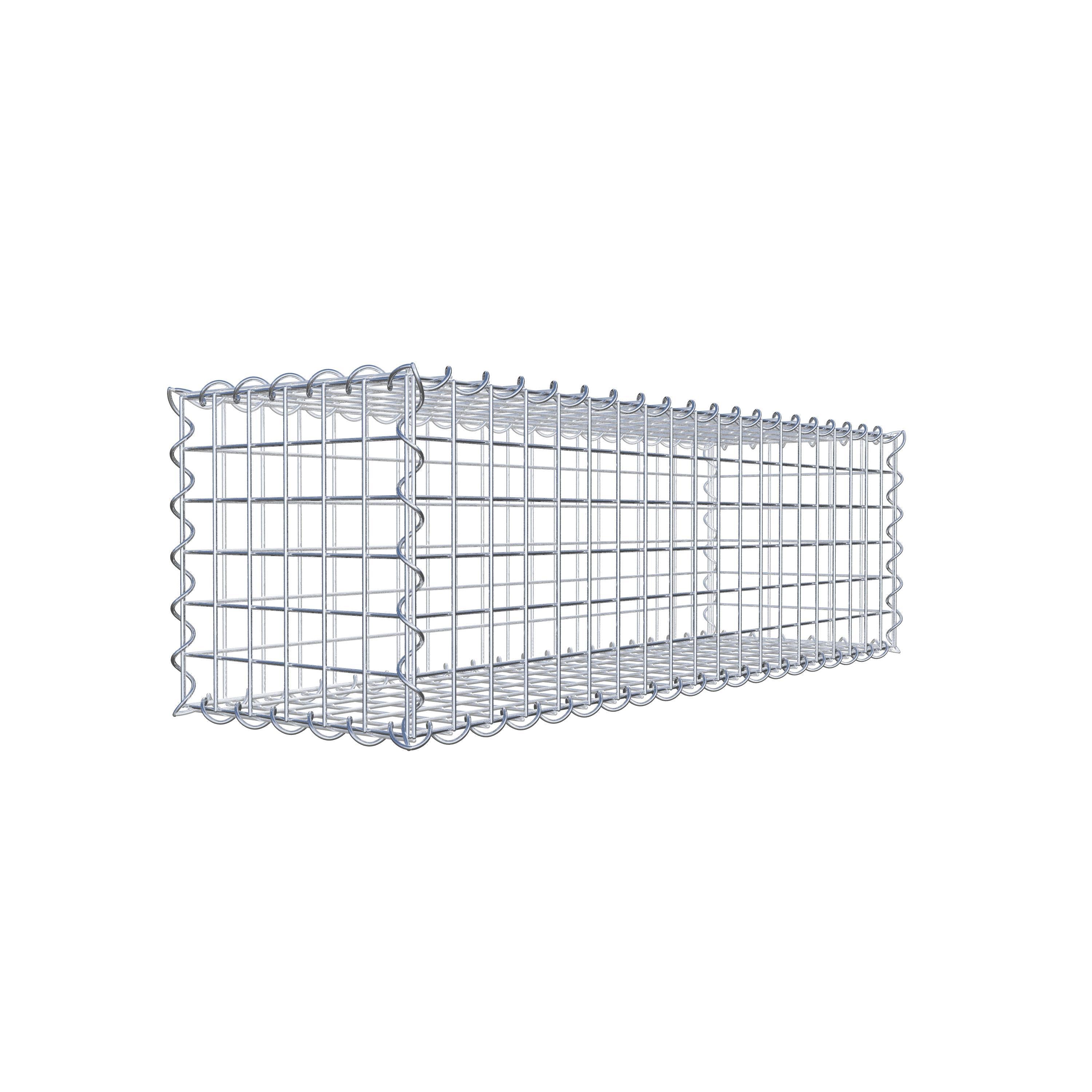 Gabion 100 cm x 30 cm x 30 cm (L x H x P), maille 5 cm x 5 cm, spirale