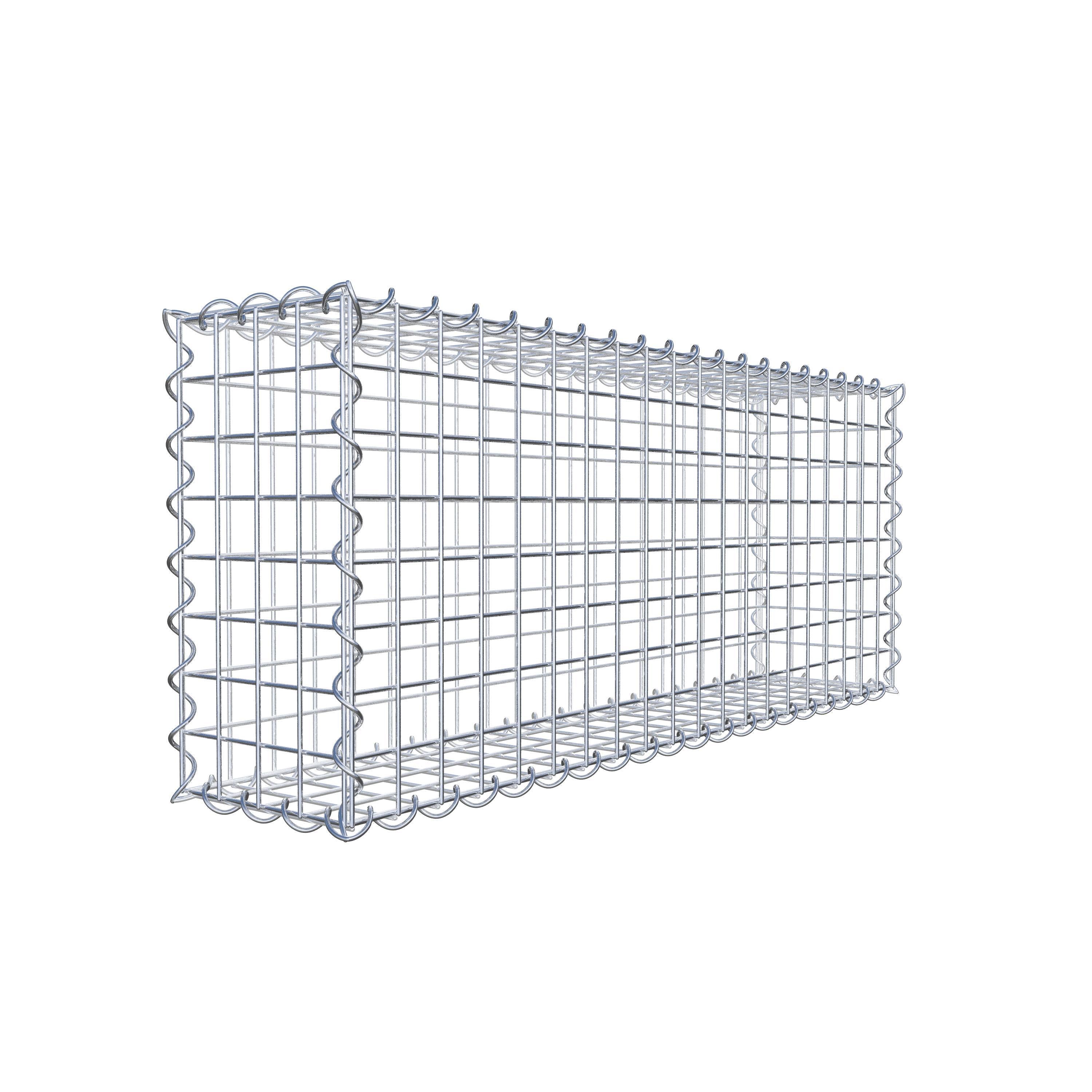 Gabion 100 cm x 40 cm x 20 cm (L x H x P), maille 5 cm x 5 cm, spirale