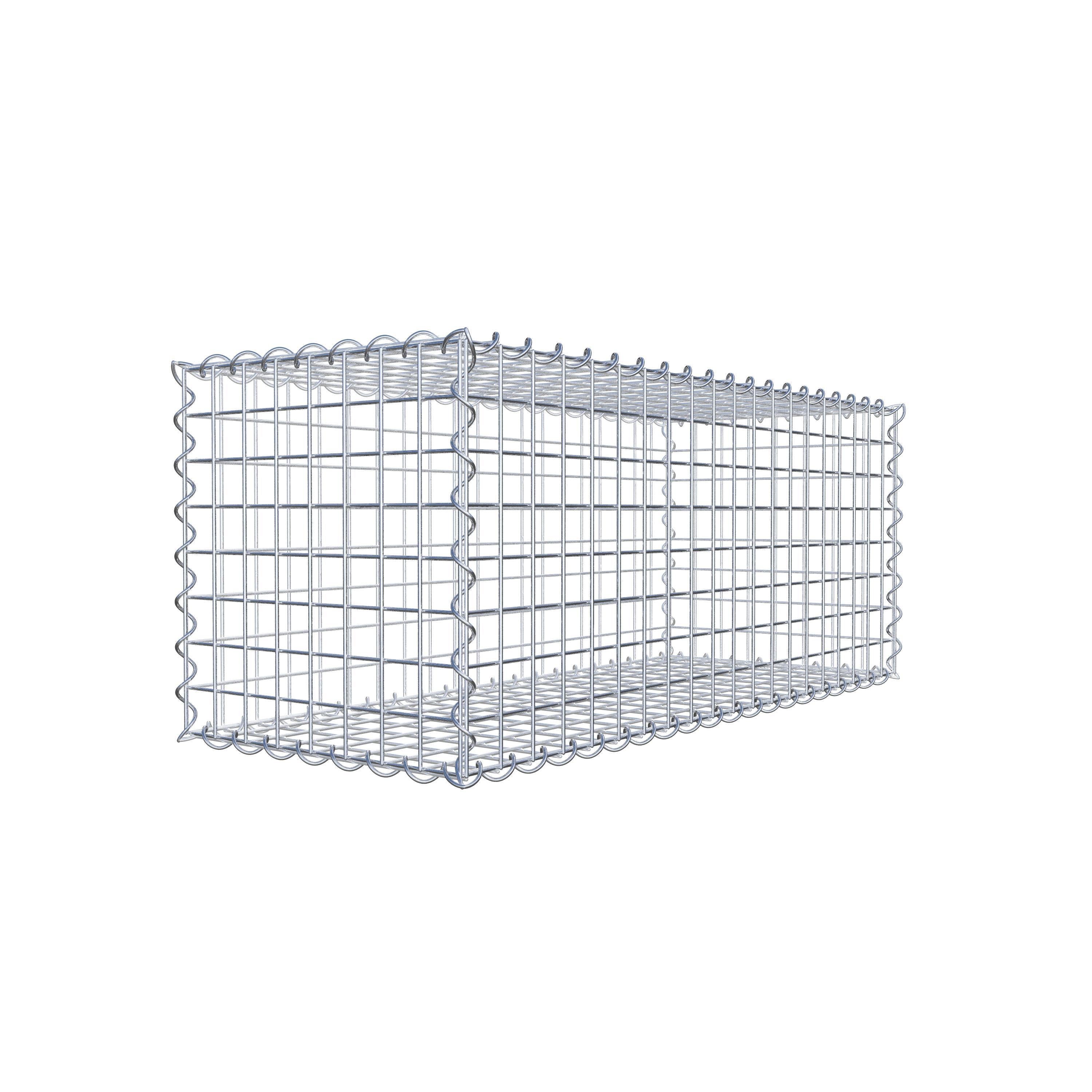 Gabion 100 cm x 40 cm x 40 cm (L x H x P), maille 5 cm x 5 cm, spirale