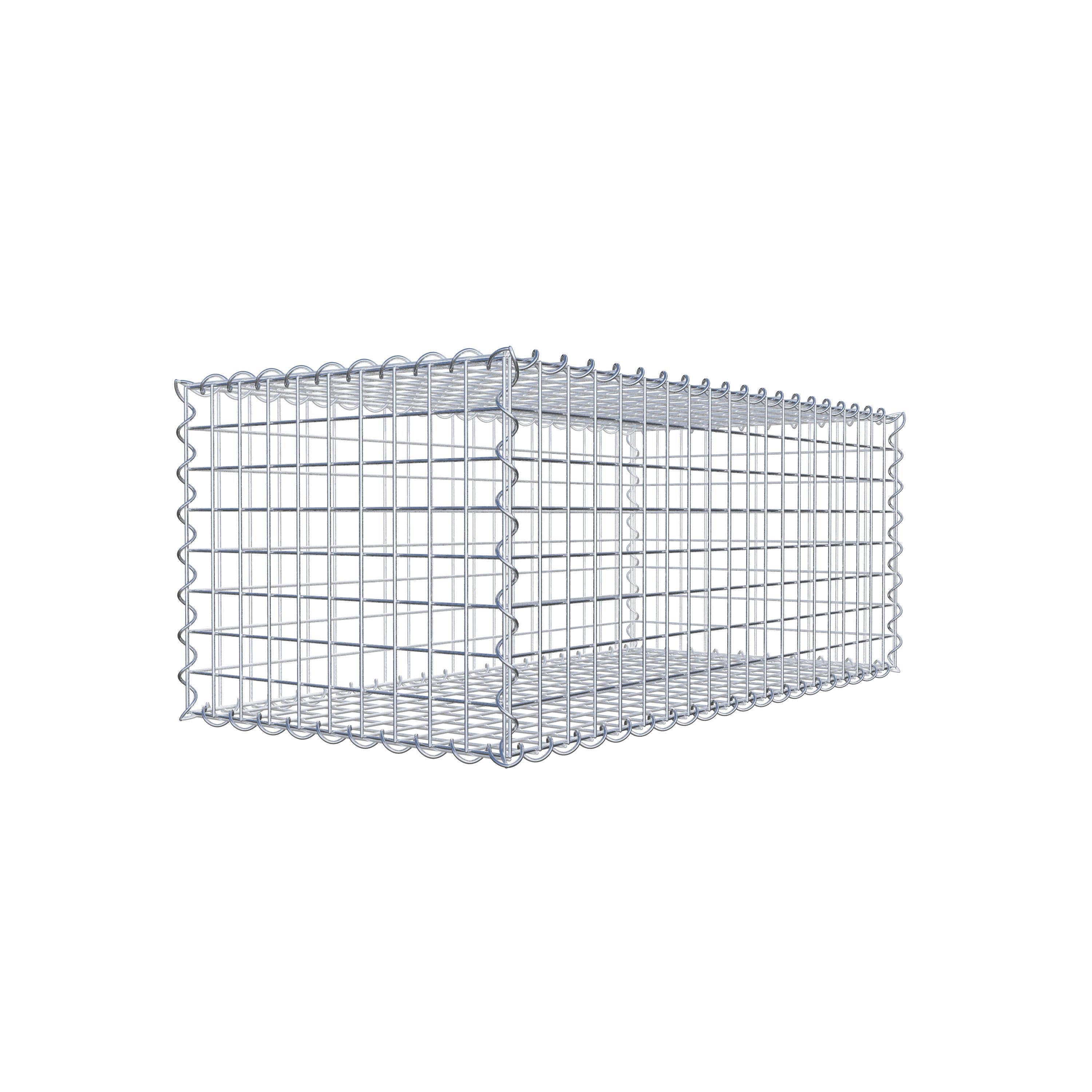 Gabion 100 cm x 40 cm x 50 cm (L x H x P), maille 5 cm x 5 cm, spirale