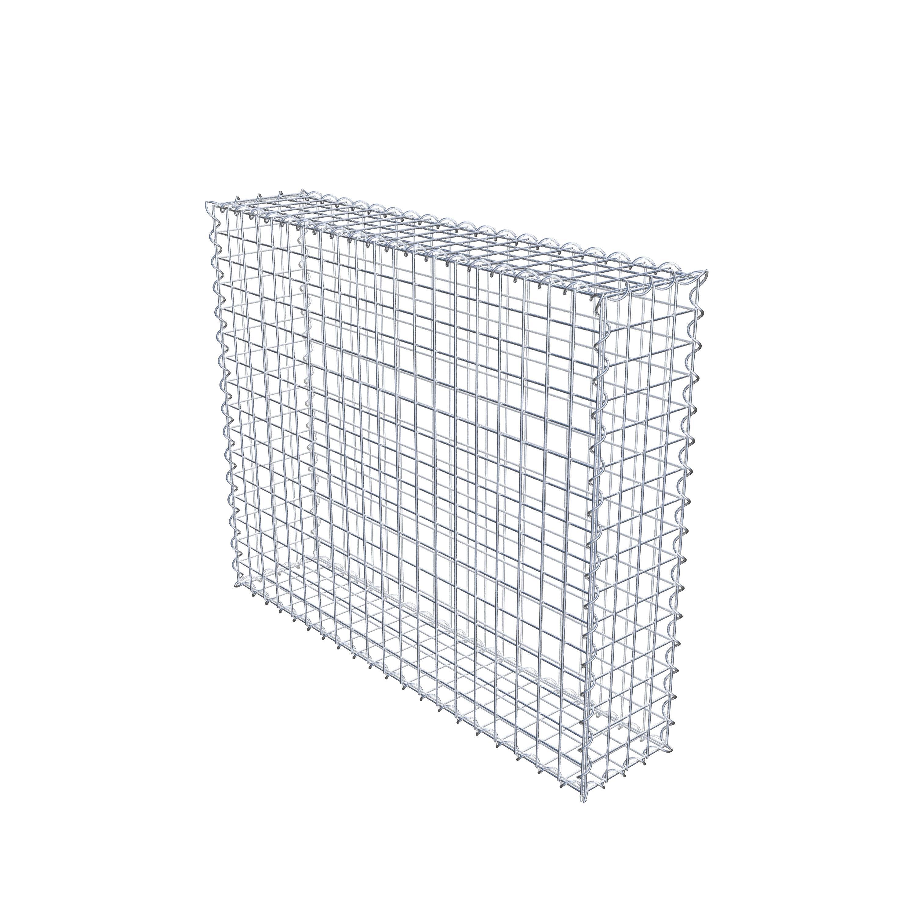 Gabion 100 cm x 80 cm x 20 cm (L x H x P), maille 5 cm x 5 cm, spirale