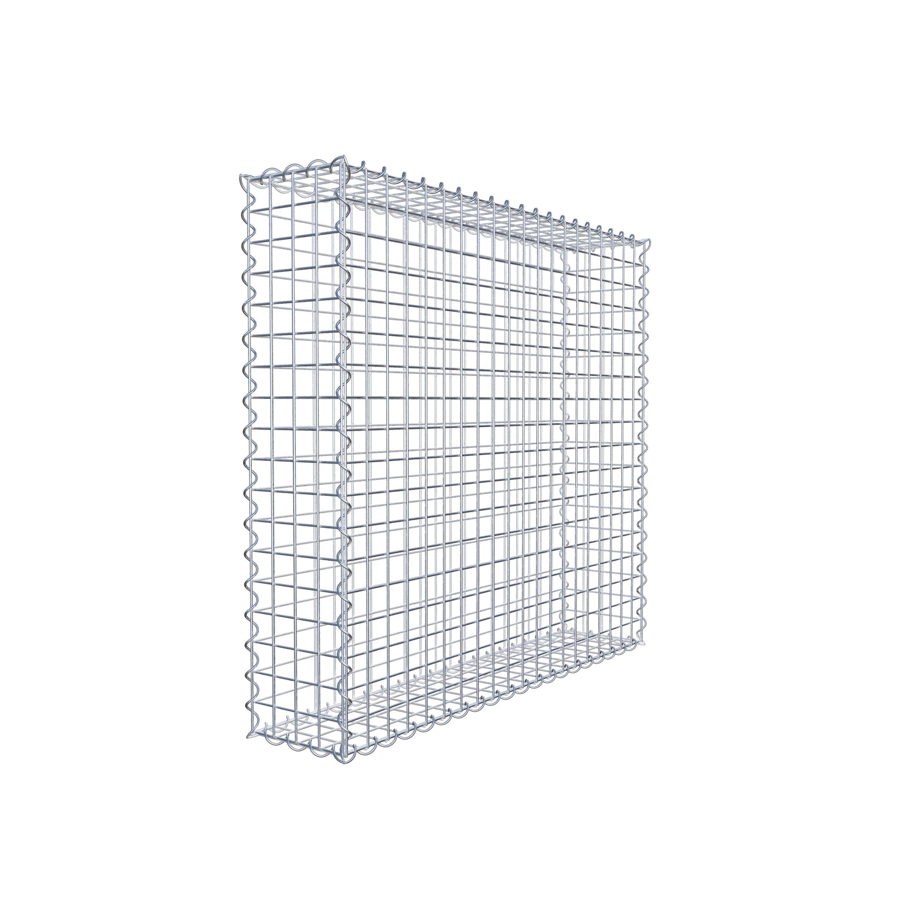 Gabion 100 cm x 90 cm x 20 cm (L x H x P), maille 5 cm x 5 cm, spirale