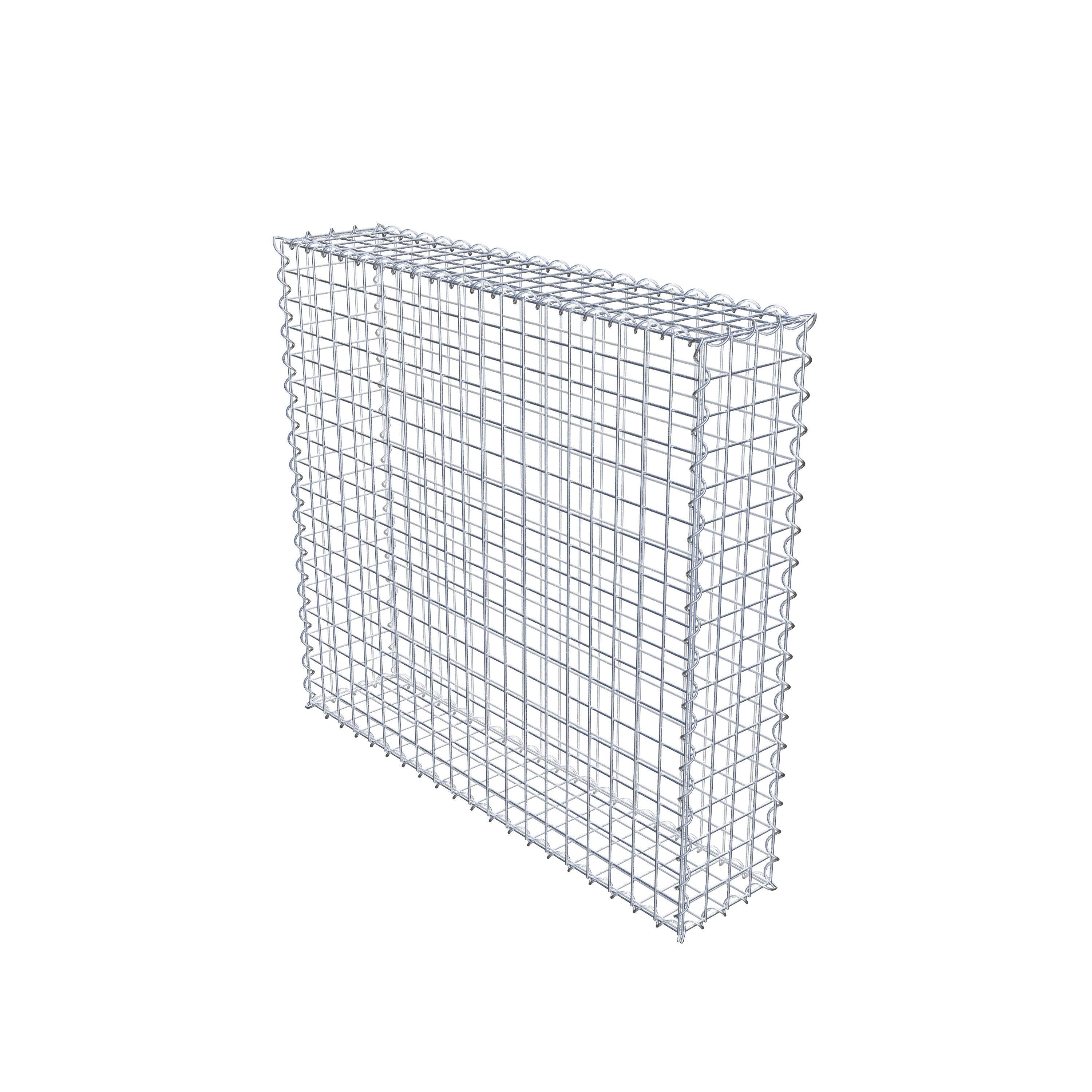 Gabion 100 cm x 90 cm x 20 cm (L x H x P), maille 5 cm x 5 cm, spirale