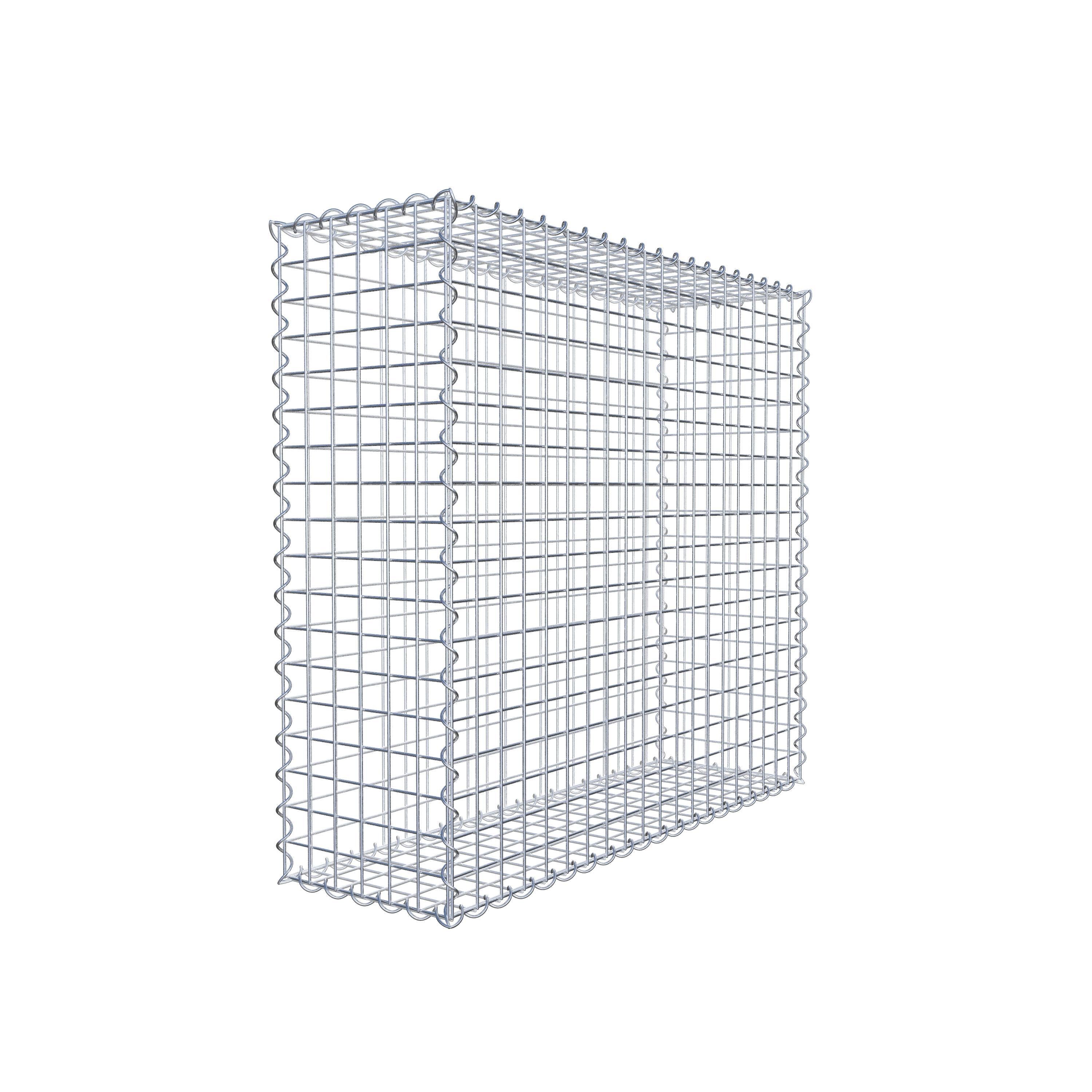 Gabion 100 cm x 90 cm x 30 cm (L x H x P), maille 5 cm x 5 cm, spirale