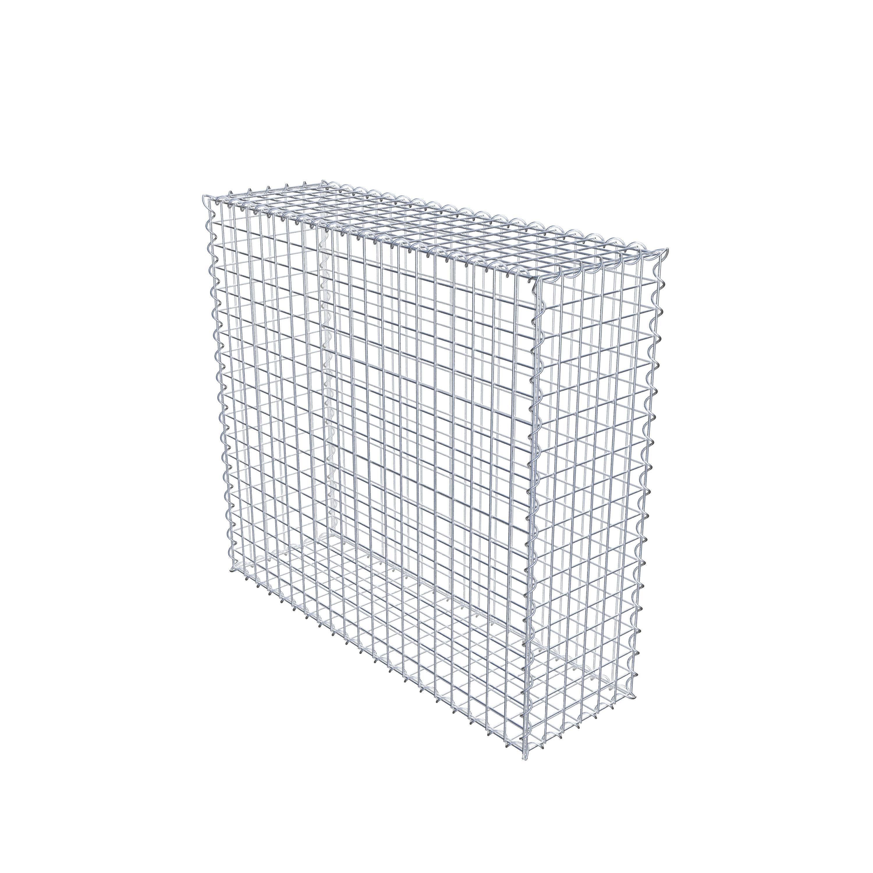 Gabion 100 cm x 90 cm x 30 cm (L x H x P), maille 5 cm x 5 cm, spirale