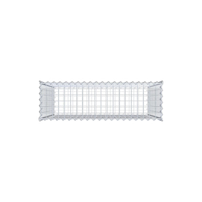 Gabion 100 cm x 90 cm x 30 cm (L x H x D), maskestørrelse 5 cm x 5 cm, spiral