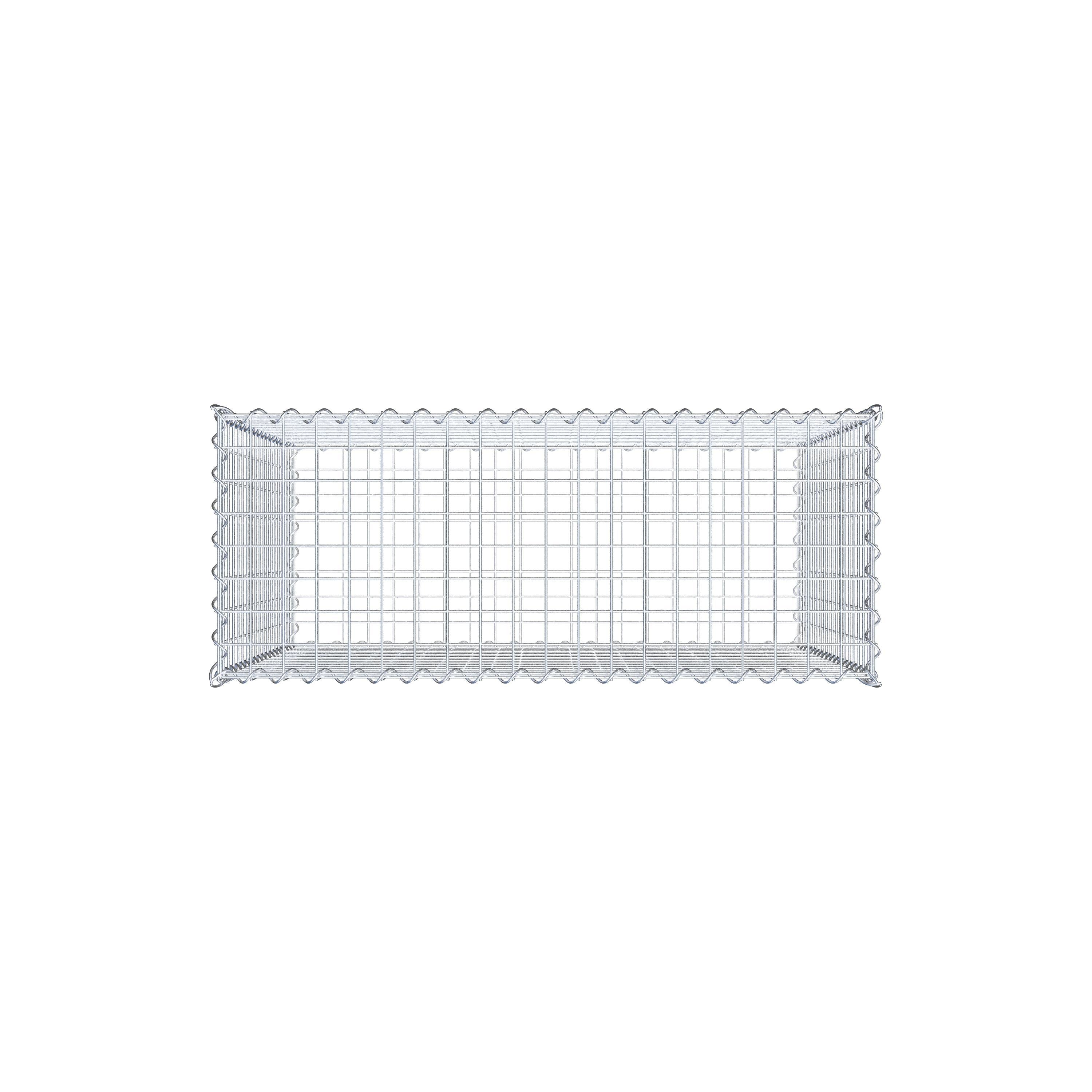 Gabion 100 cm x 90 cm x 40 cm (L x H x P), maille 5 cm x 5 cm, spirale