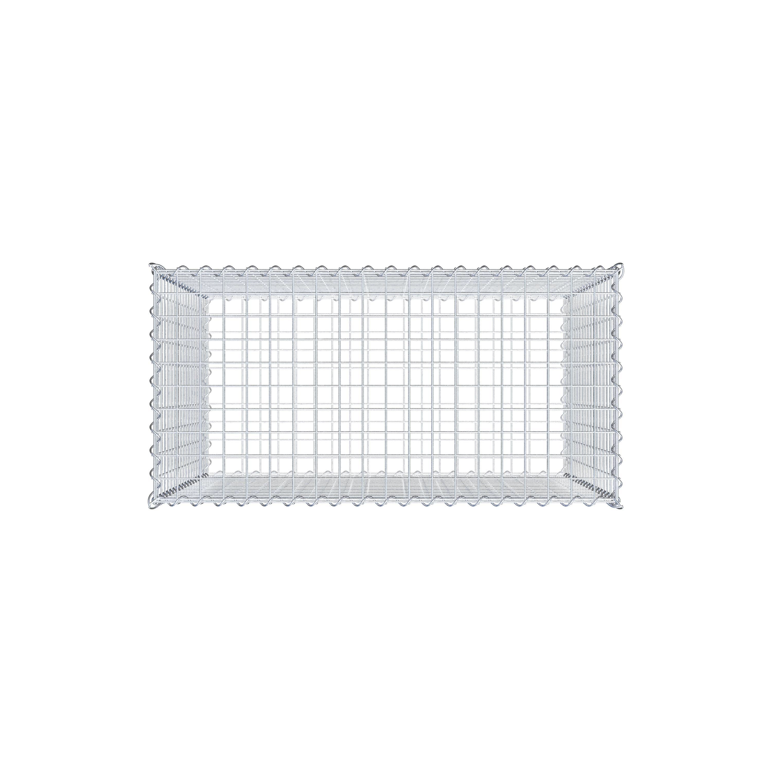 Gabion 100 cm x 90 cm x 50 cm (L x H x P), maille 5 cm x 5 cm, spirale