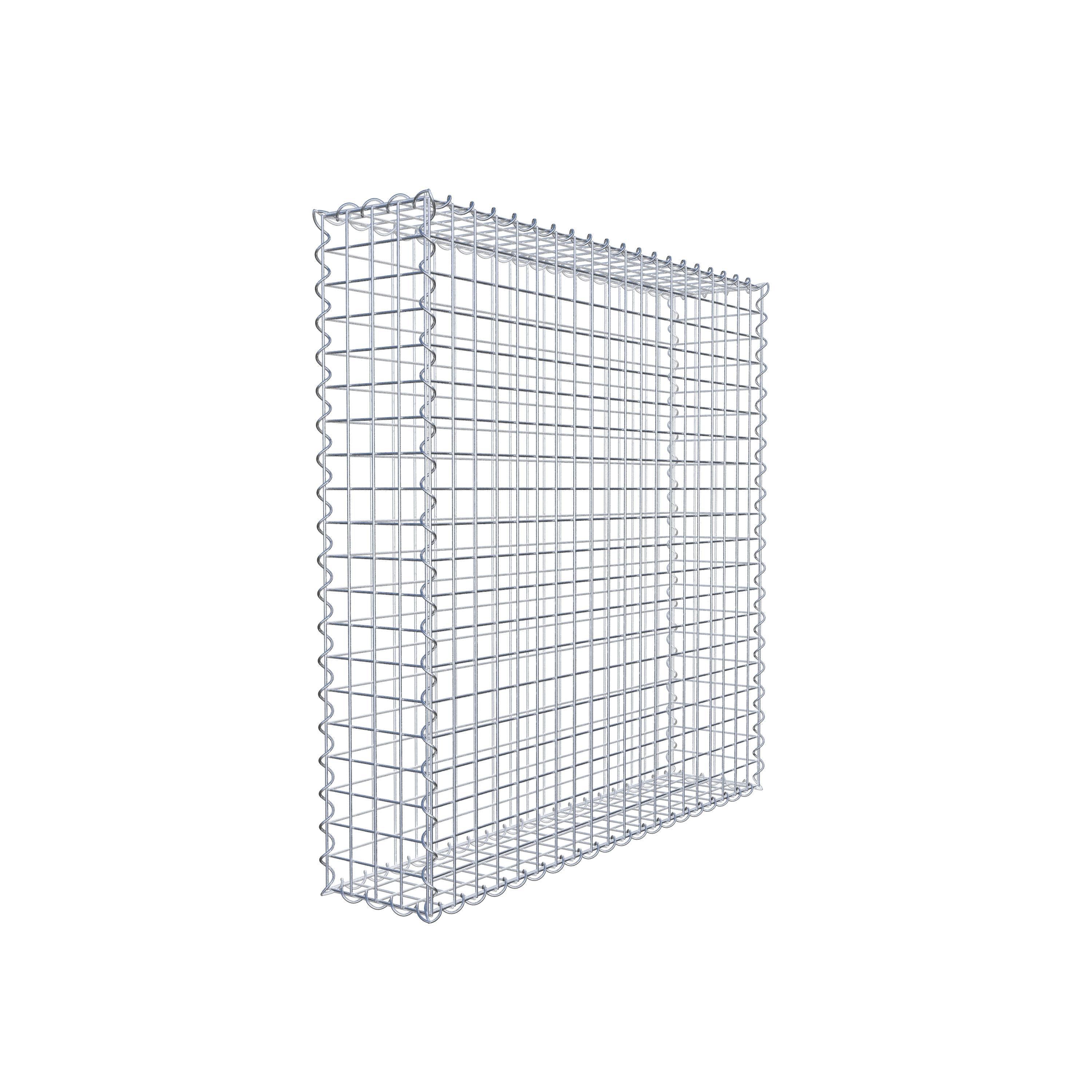 Gabion 100 cm x 100 cm x 20 cm (L x H x P), maille 5 cm x 5 cm, spirale