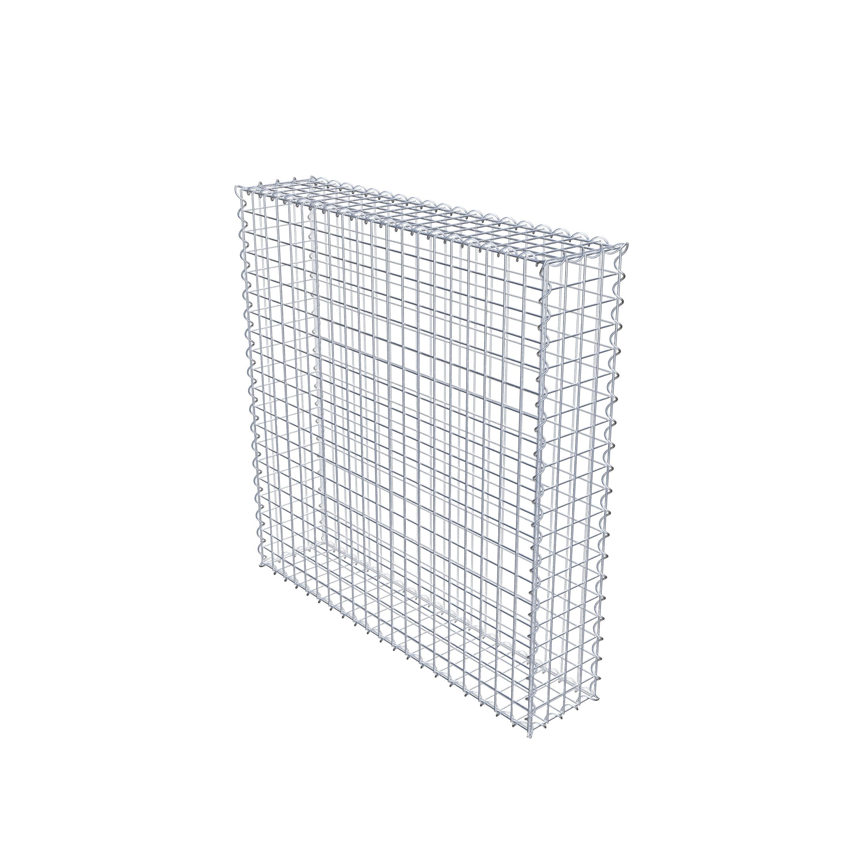 Gabion 100 cm x 100 cm x 20 cm (L x H x P), maille 5 cm x 5 cm, spirale