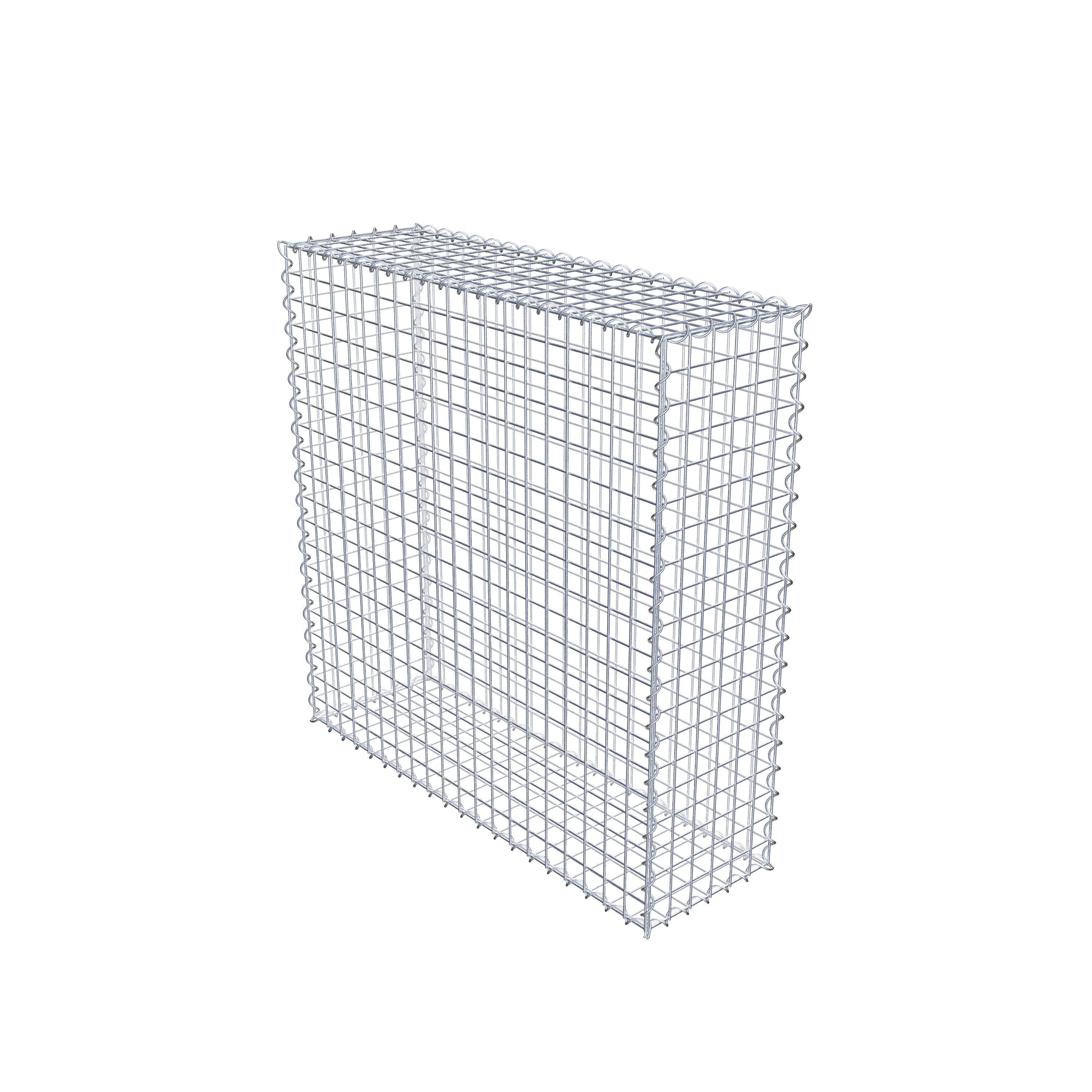 Gabion 100 cm x 100 cm x 30 cm (L x H x P), maille 5 cm x 5 cm, spirale