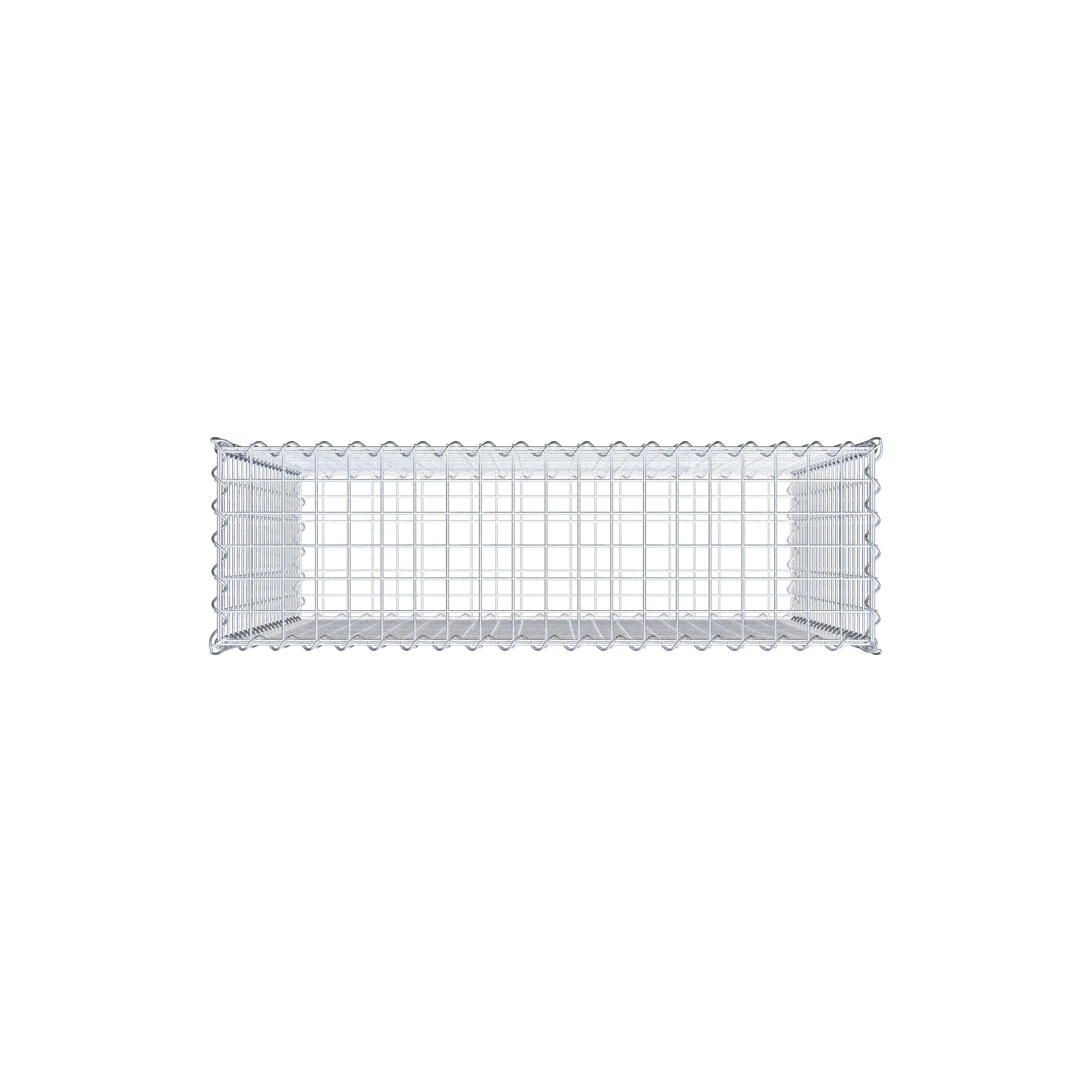 Gabion 100 cm x 100 cm x 30 cm (L x H x P), maille 5 cm x 5 cm, spirale