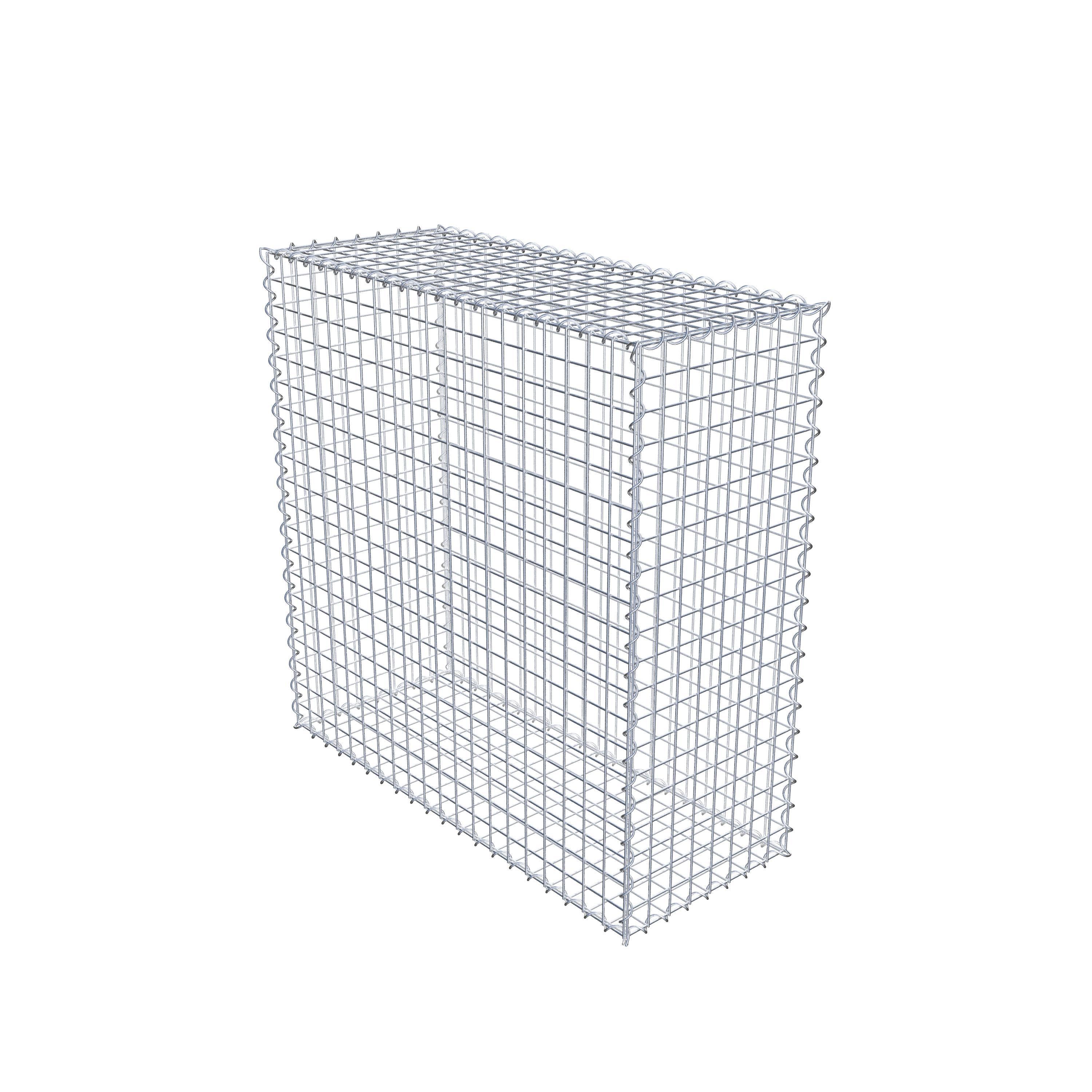 Gabion 100 cm x 100 cm x 40 cm (L x H x P), maille 5 cm x 5 cm, spirale