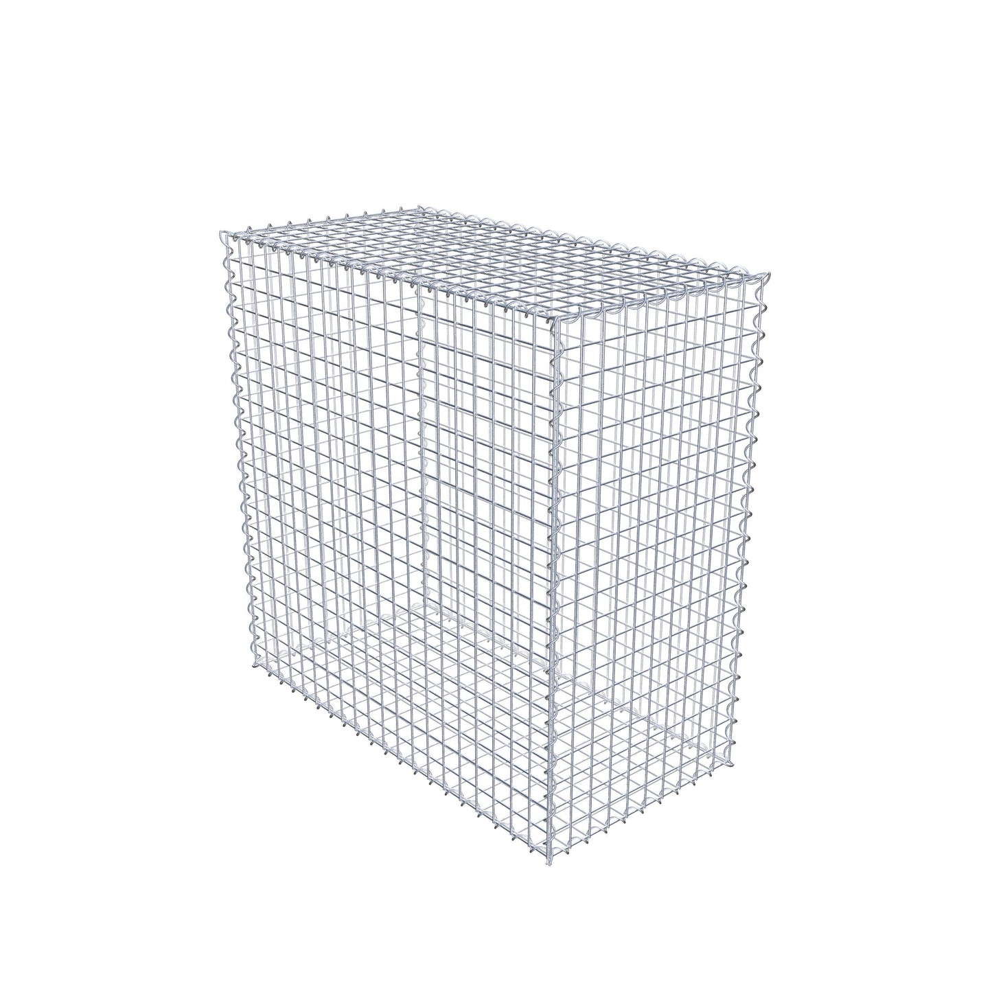 Gabion 100 cm x 100 cm x 50 cm (L x H x D), maskestørrelse 5 cm x 5 cm, spiral