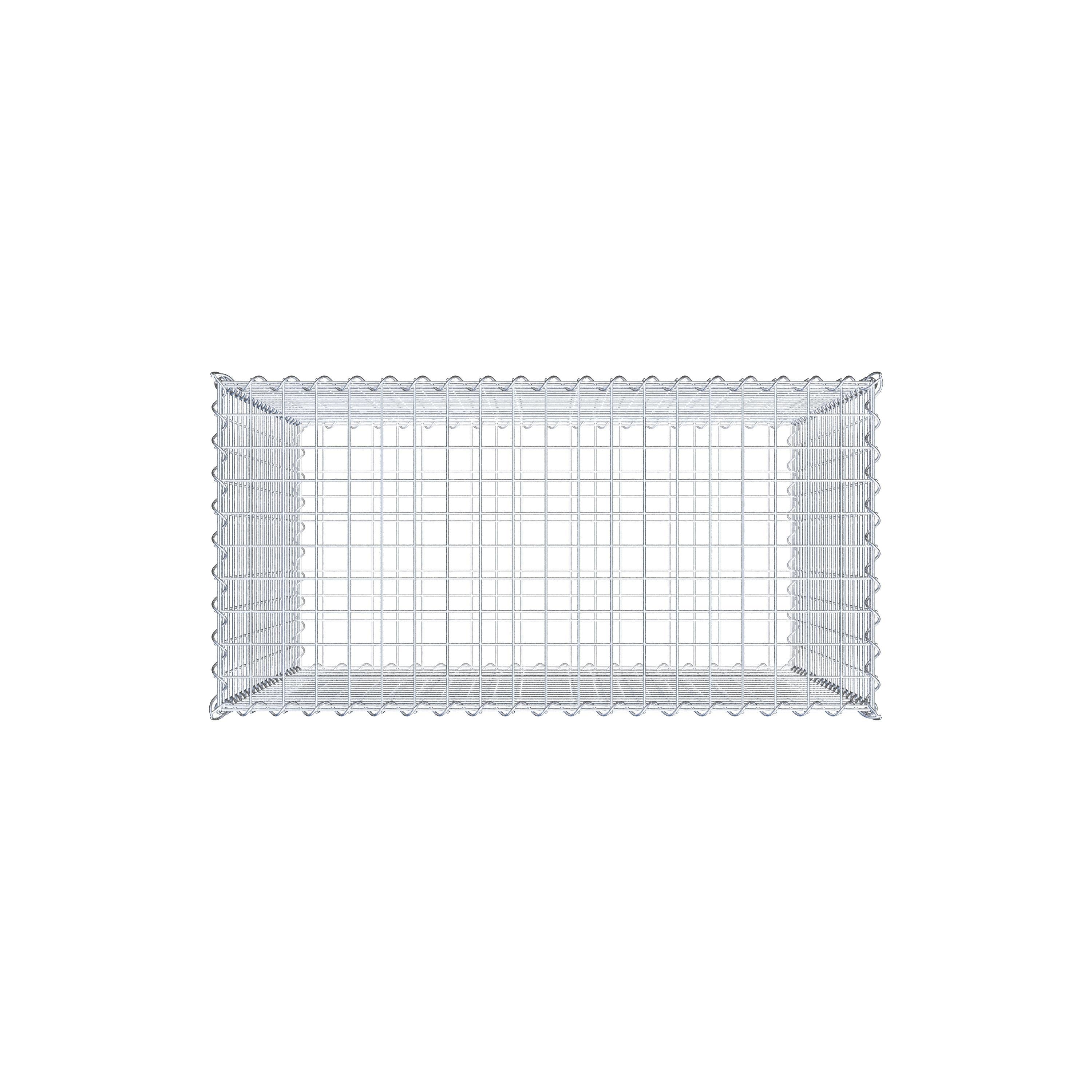 Gabion 100 cm x 100 cm x 50 cm (L x H x P), maille 5 cm x 5 cm, spirale