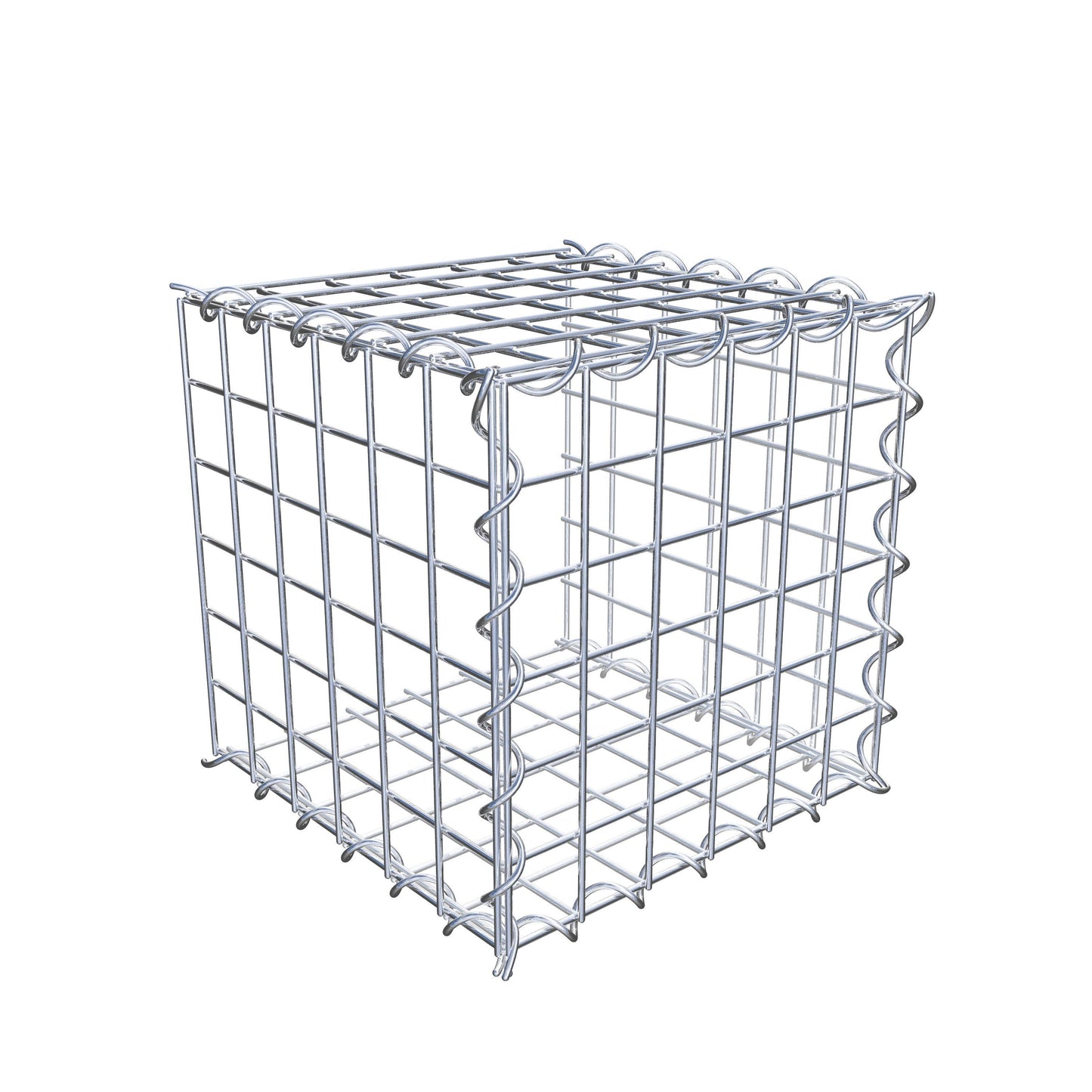 Gabion rapporté type 2 30 cm x 30 cm x 30 cm (L x H x P), mailles 5 cm x 5 cm, spirale