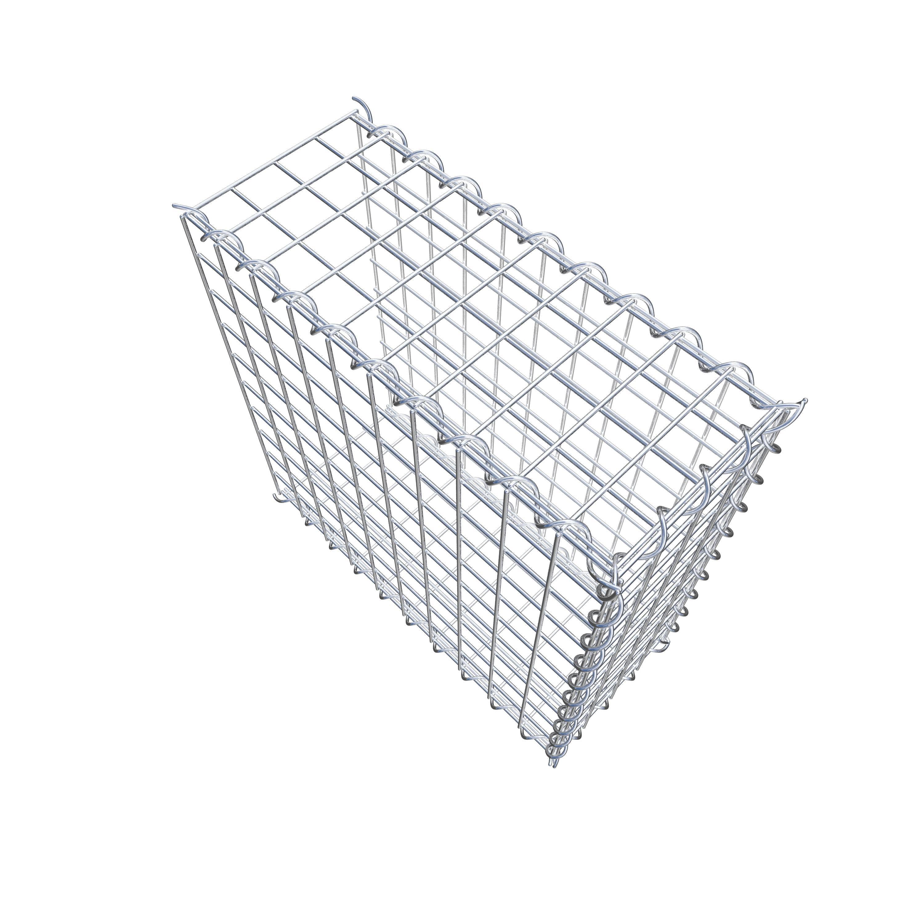 Gabion sur toile type 2 50 cm x 50 cm x 20 cm (L x H x P), maille 5 cm x 5 cm, spirale