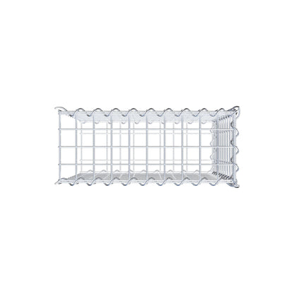 Gabion rapporté type 2 50 cm x 50 cm x 20 cm (L x H x P), mailles 5 cm x 5 cm, spirale