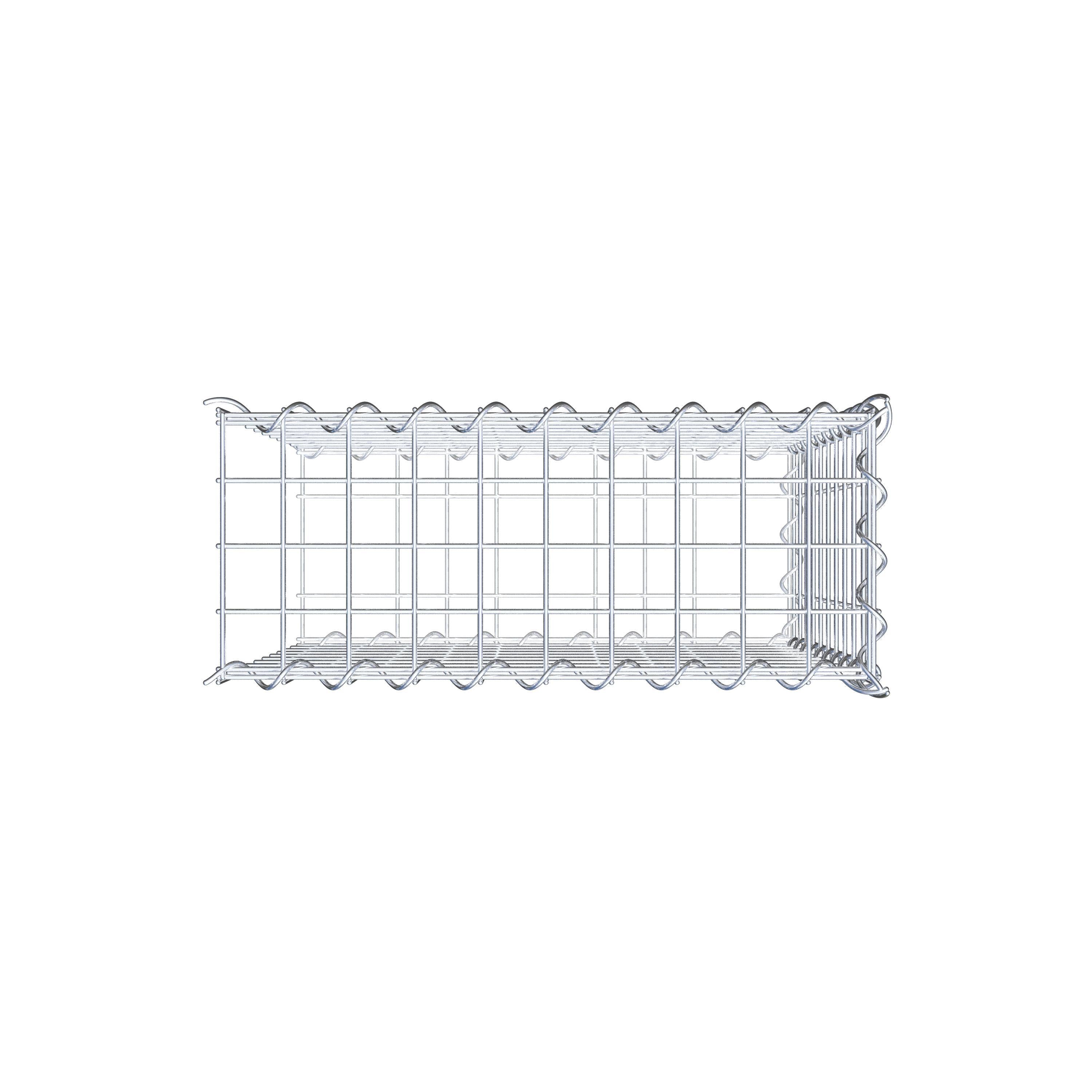 Gabion sur toile type 2 50 cm x 50 cm x 20 cm (L x H x P), maille 5 cm x 5 cm, spirale