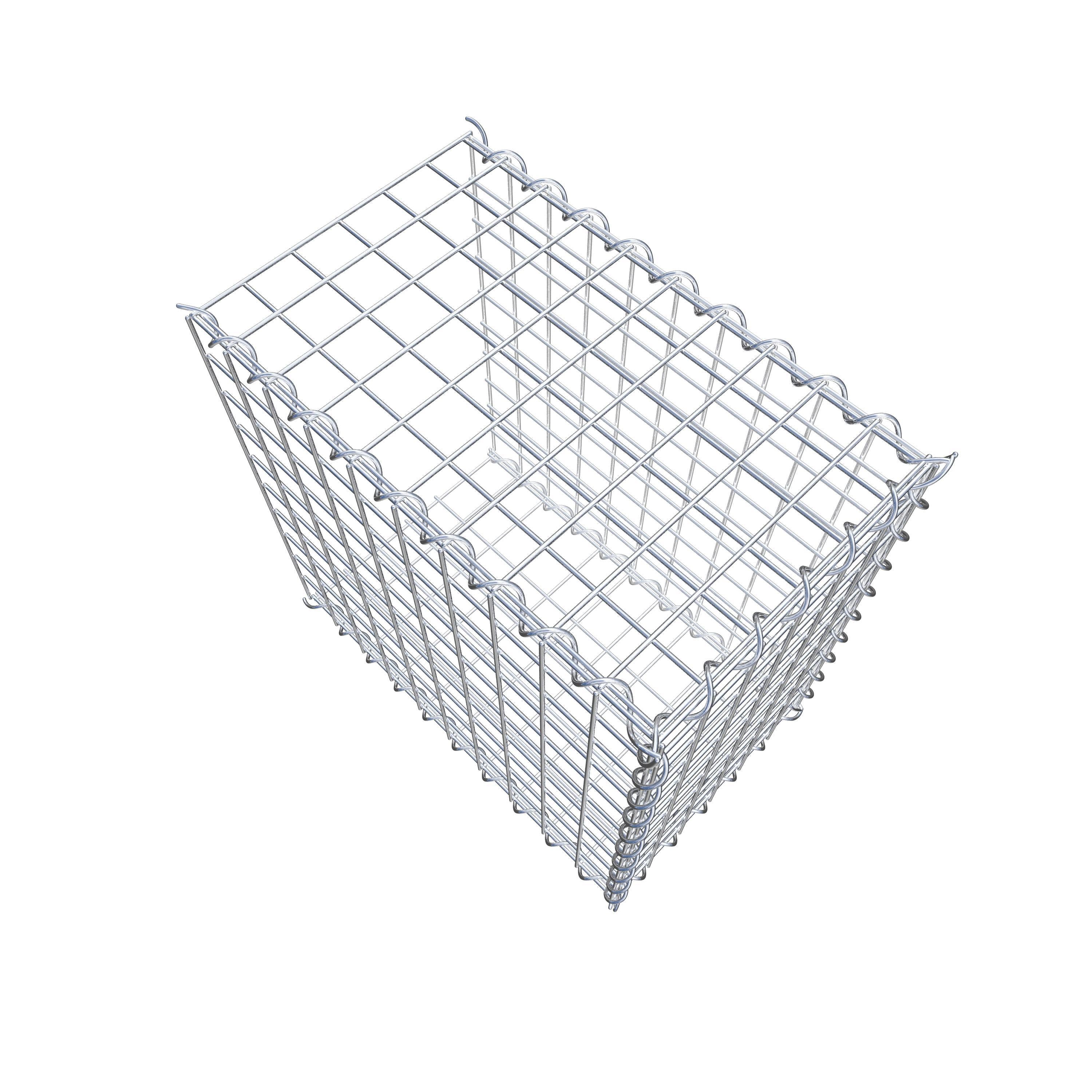 Gabion sur toile type 2 50 cm x 50 cm x 30 cm (L x H x P), maille 5 cm x 5 cm, spirale