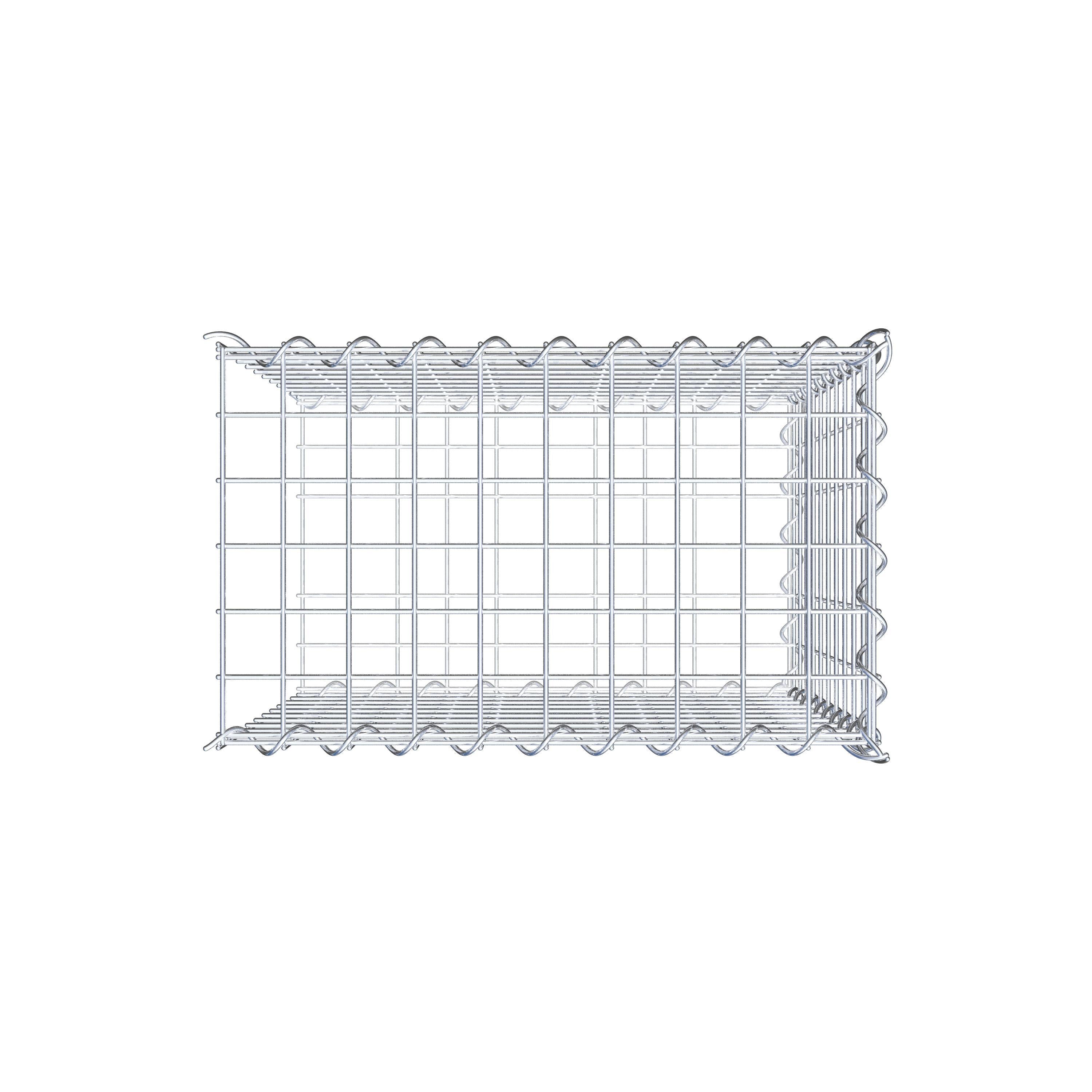 Gabion sur toile type 2 50 cm x 50 cm x 30 cm (L x H x P), maille 5 cm x 5 cm, spirale