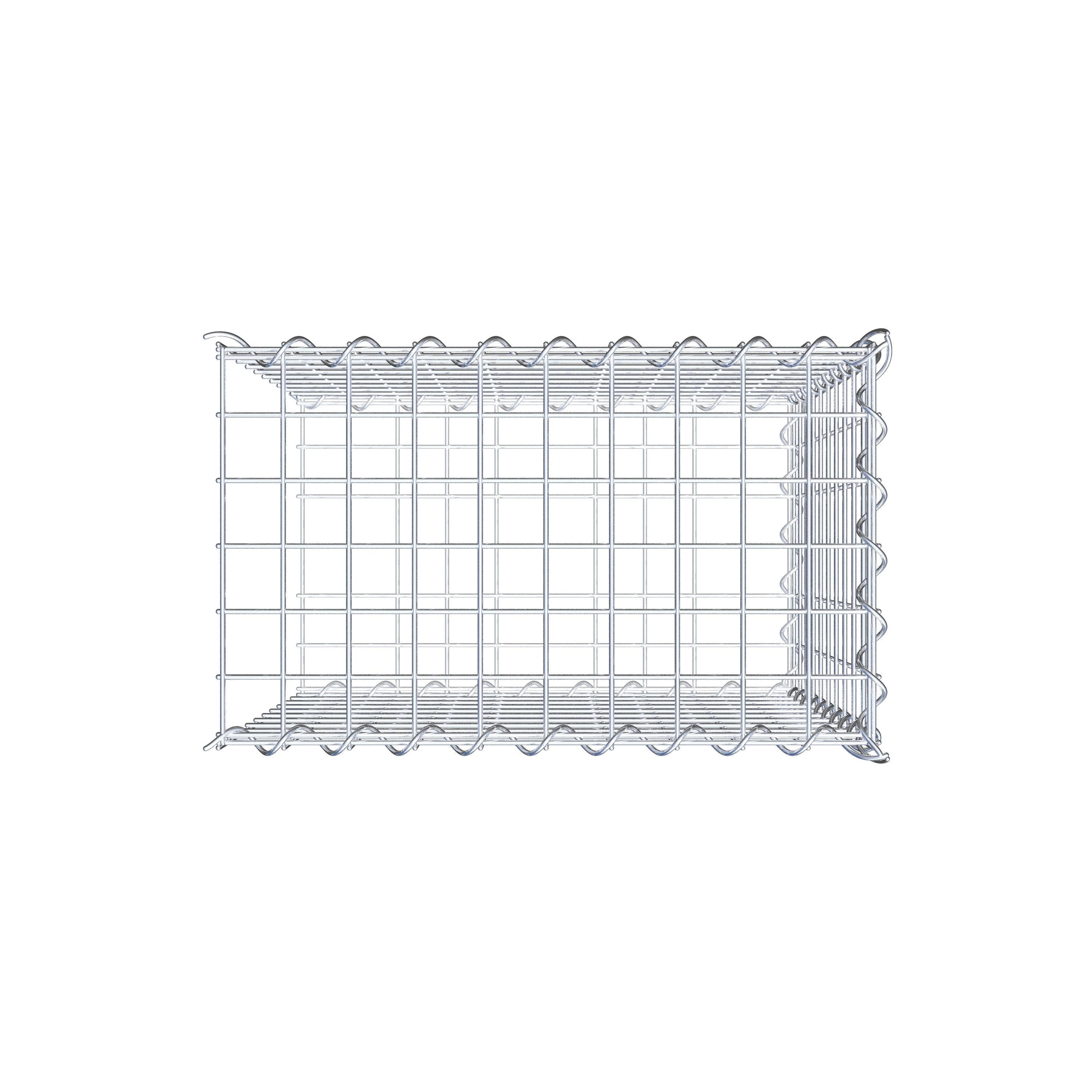 Grown-on gabion type 2 50 cm x 50 cm x 30 cm (L x H x D), mesh size 5 cm x 5 cm, spiral