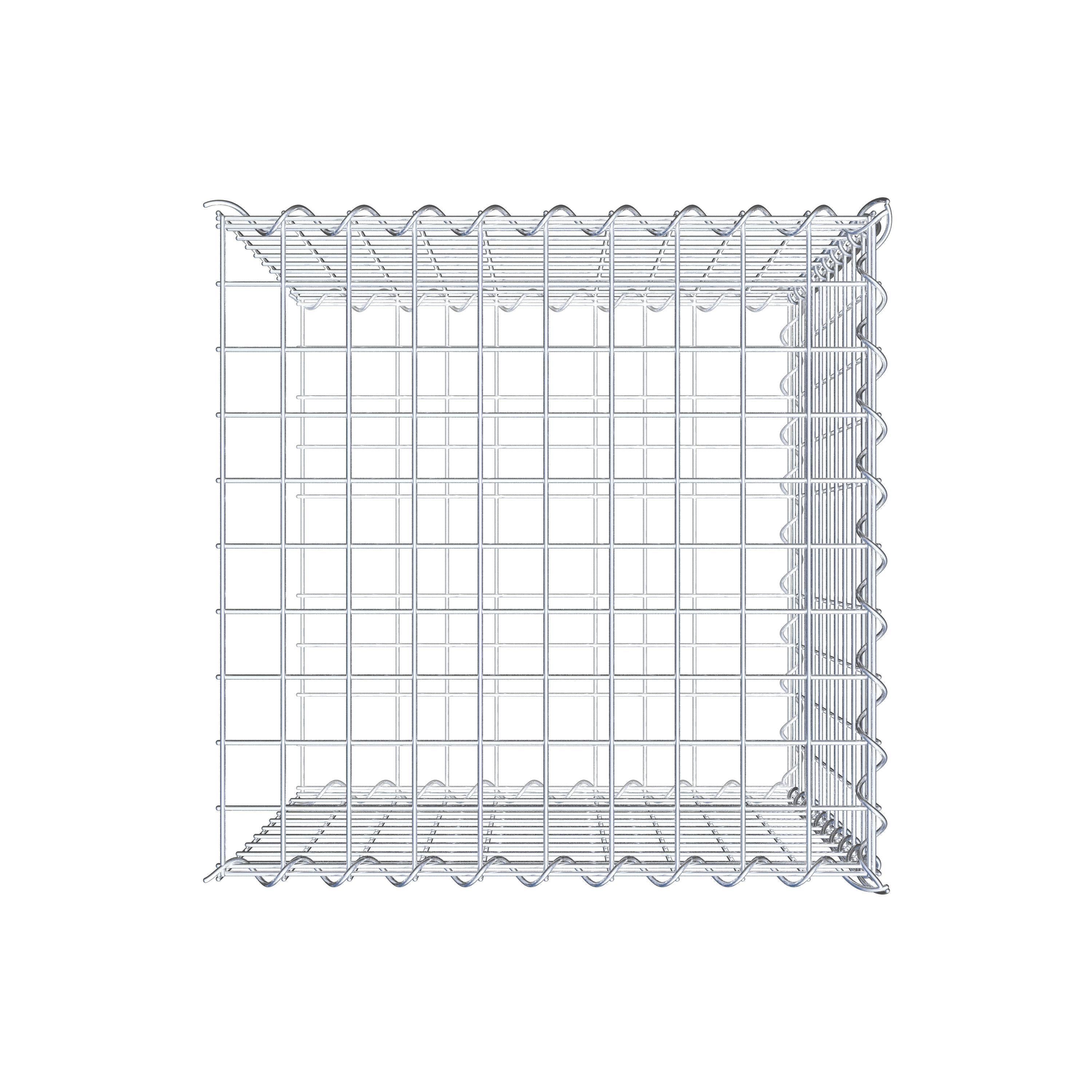 Gabion sur toile type 2 50 cm x 50 cm x 50 cm (L x H x P), maille 5 cm x 5 cm, spirale