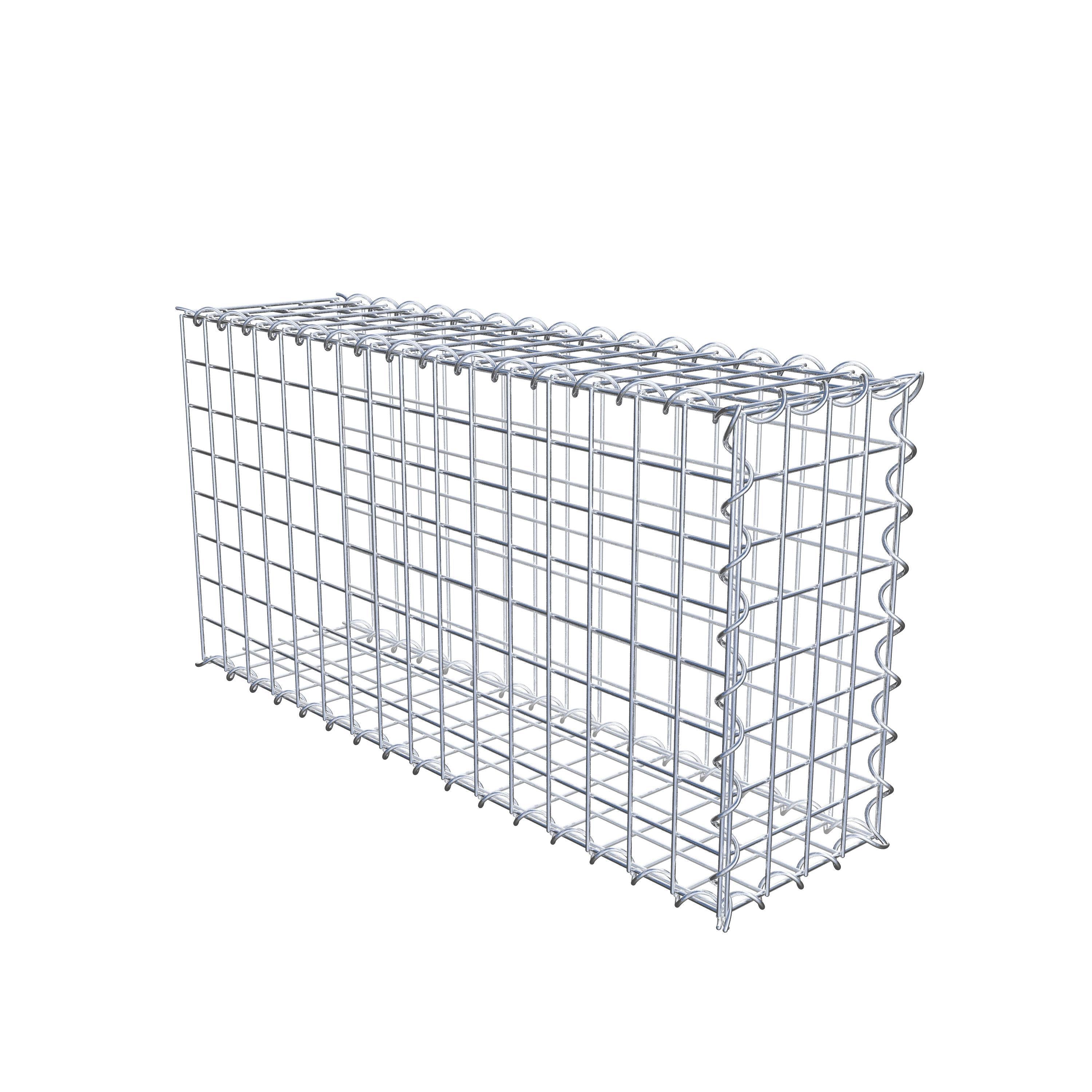 Gabion monté type 2 80 cm x 40 cm x 20 cm (L x H x P), maille 5 cm x 5 cm, spirale