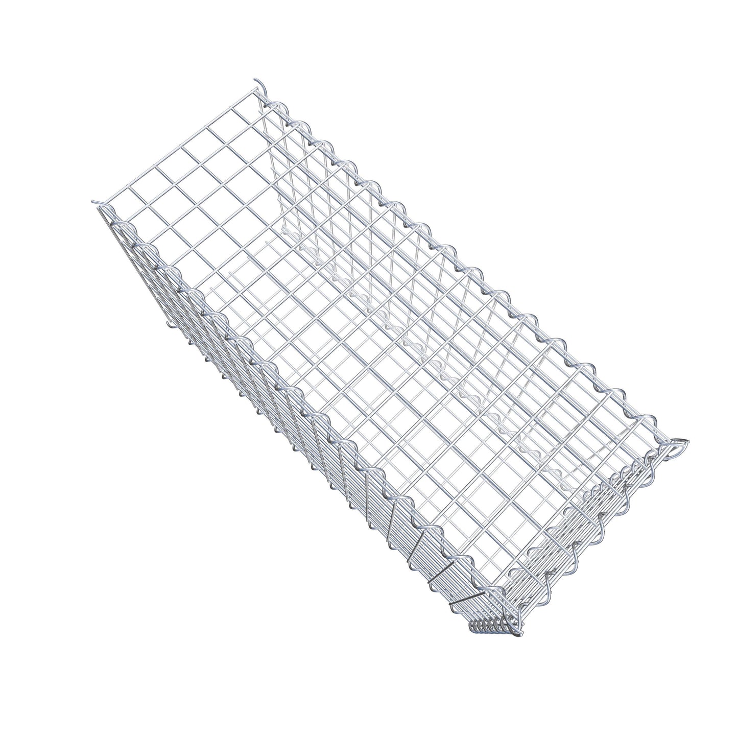 Gabion rapporté type 2 80 cm x 40 cm x 30 cm (L x H x P), mailles 5 cm x 5 cm, spirale