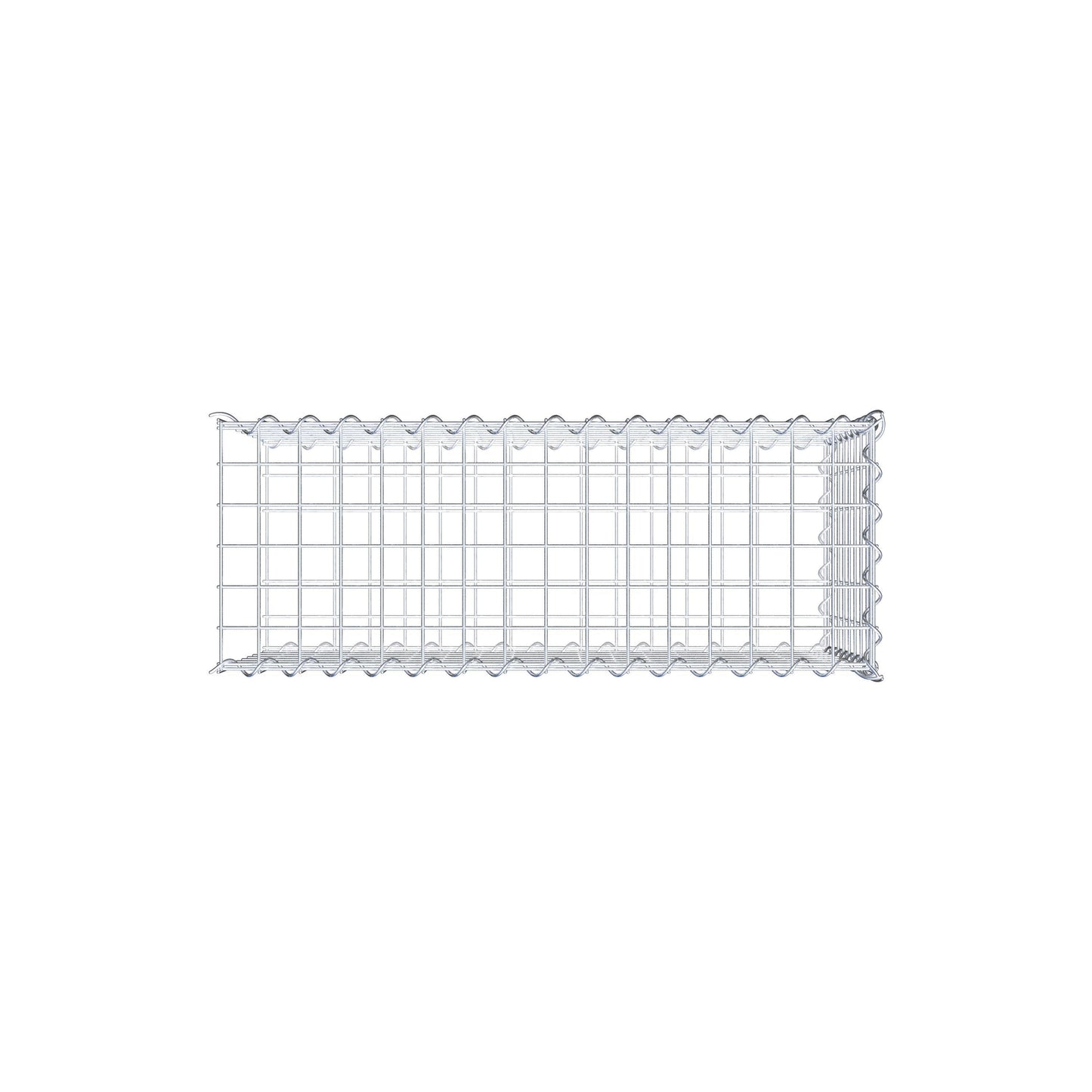 Gabion rapporté type 2 80 cm x 40 cm x 30 cm (L x H x P), mailles 5 cm x 5 cm, spirale