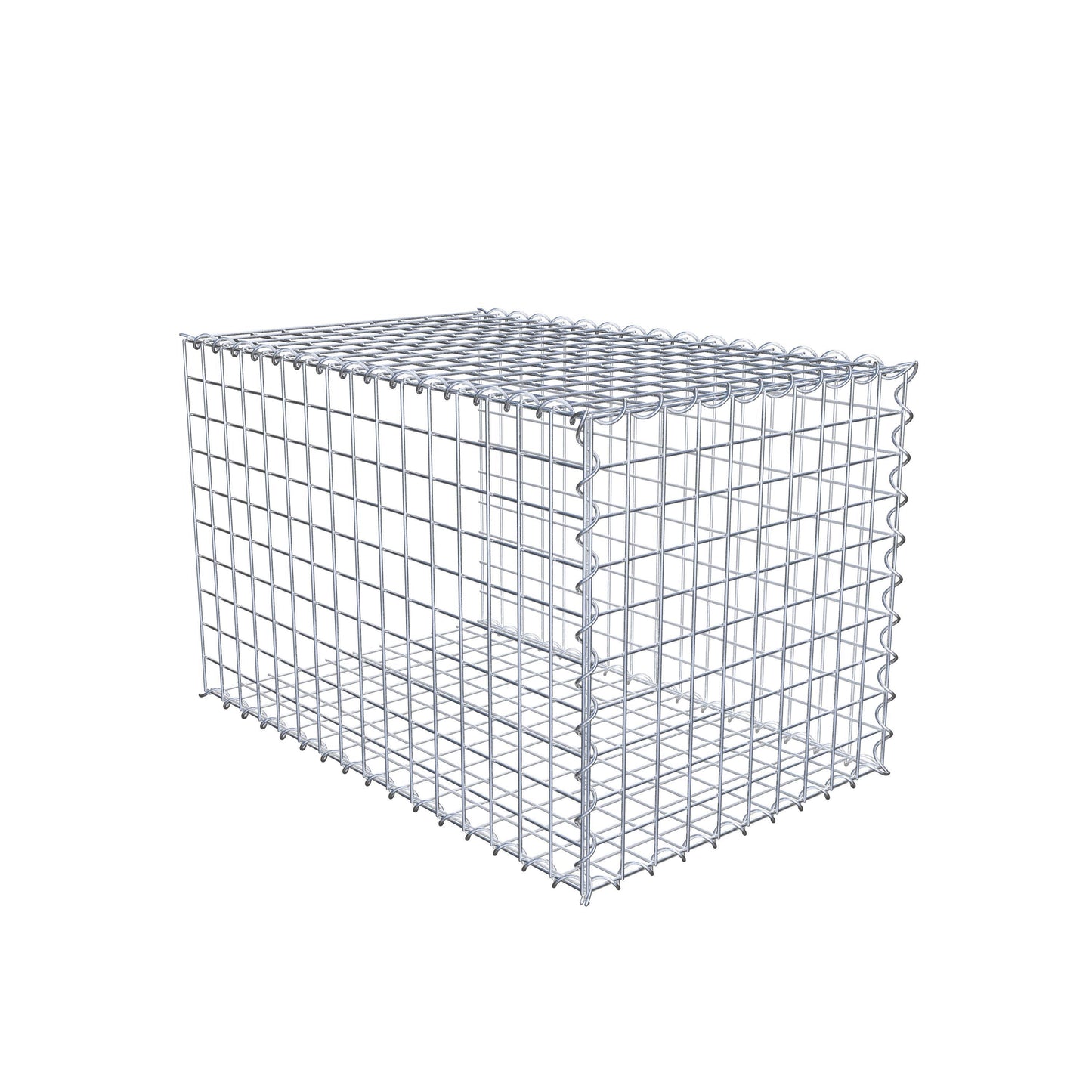 Gabion rapporté type 2 80 cm x 50 cm x 50 cm (L x H x P), mailles 5 cm x 5 cm, spirale