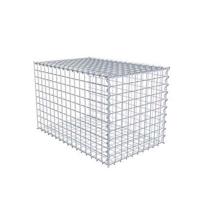 Gabion rapporté type 2 80 cm x 50 cm x 50 cm (L x H x P), mailles 5 cm x 5 cm, spirale