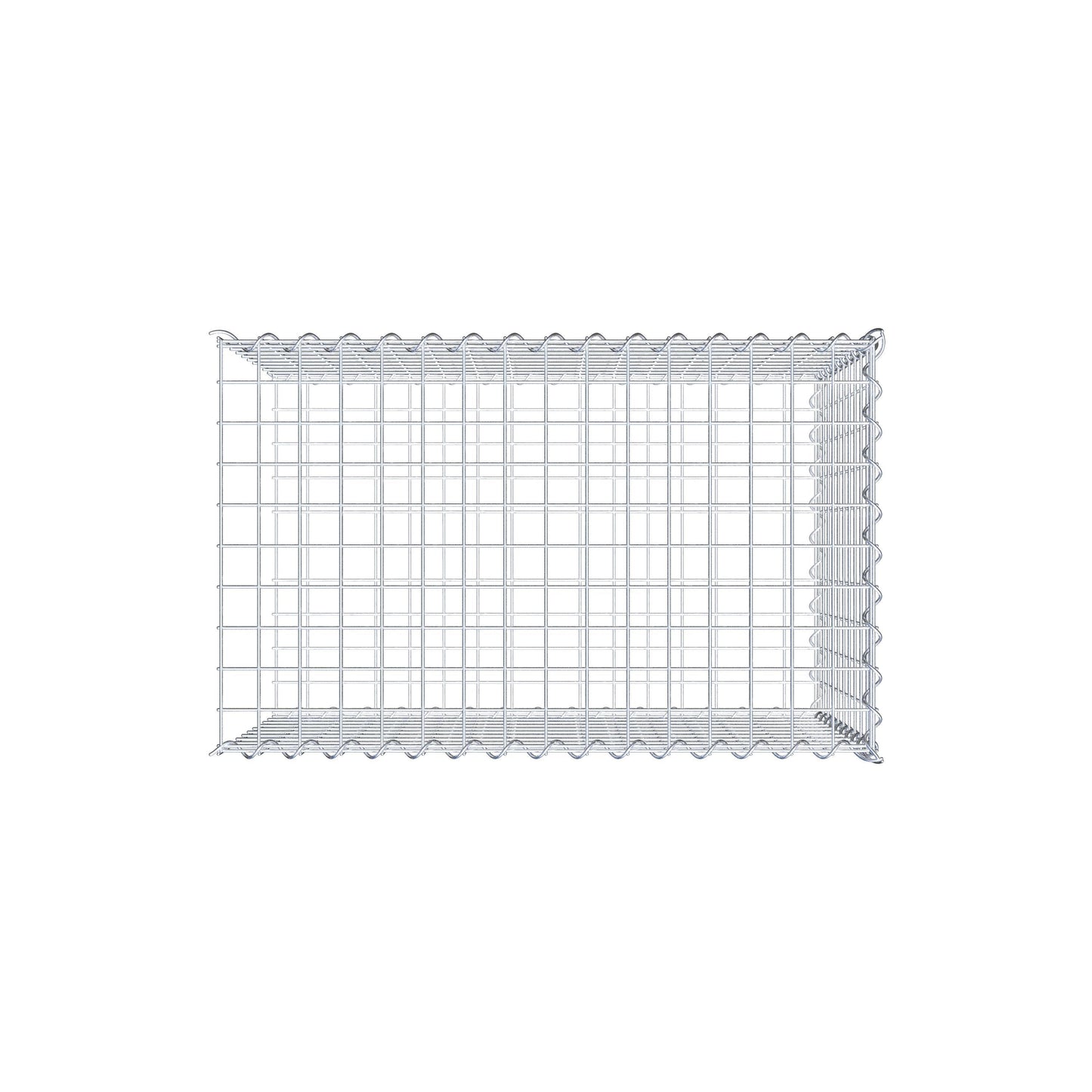 Gabion rapporté type 2 80 cm x 50 cm x 50 cm (L x H x P), mailles 5 cm x 5 cm, spirale