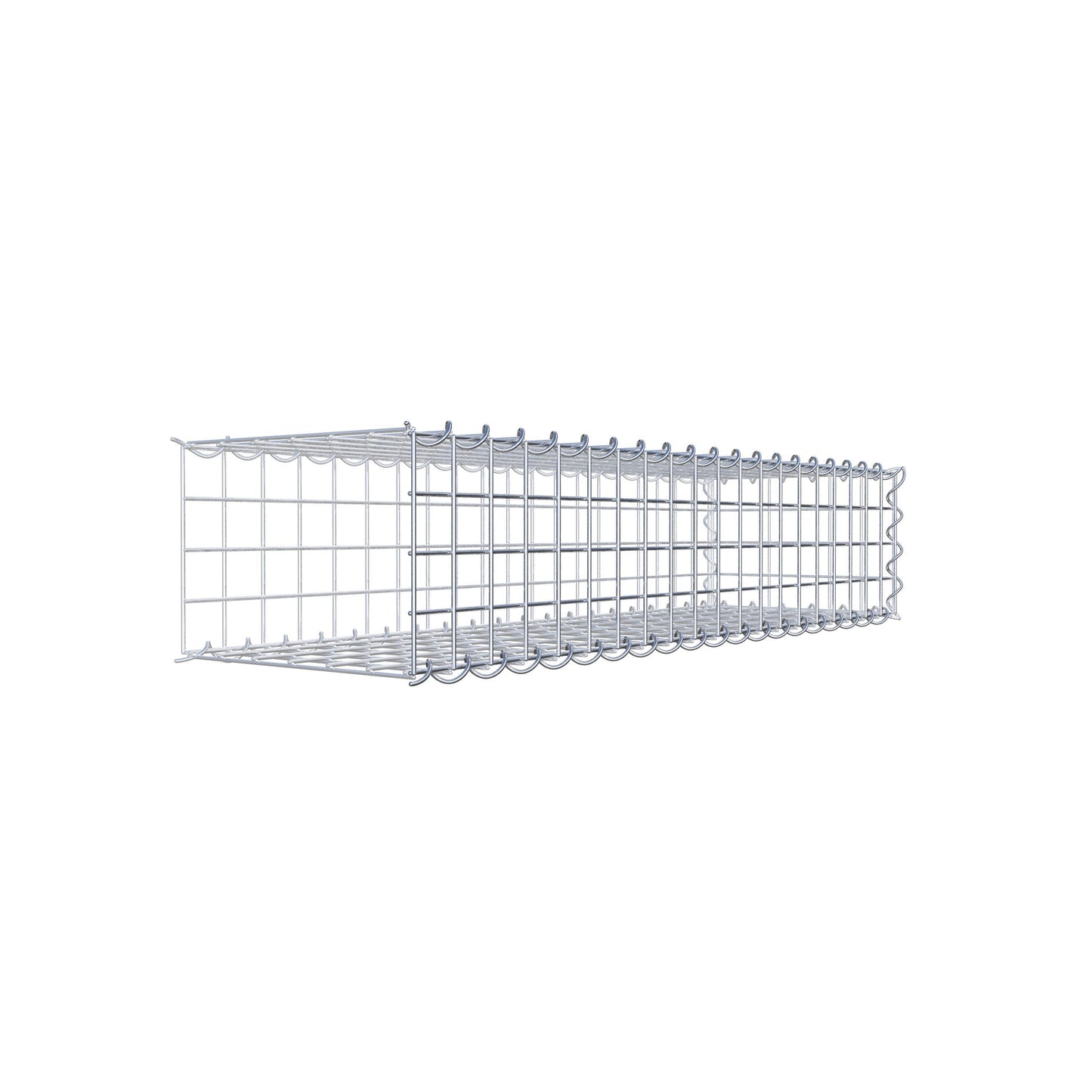 Gavión complementario tipo 2 100 cm x 20 cm x 30 cm (L x A x P), malla 5 cm x 5 cm, espiral